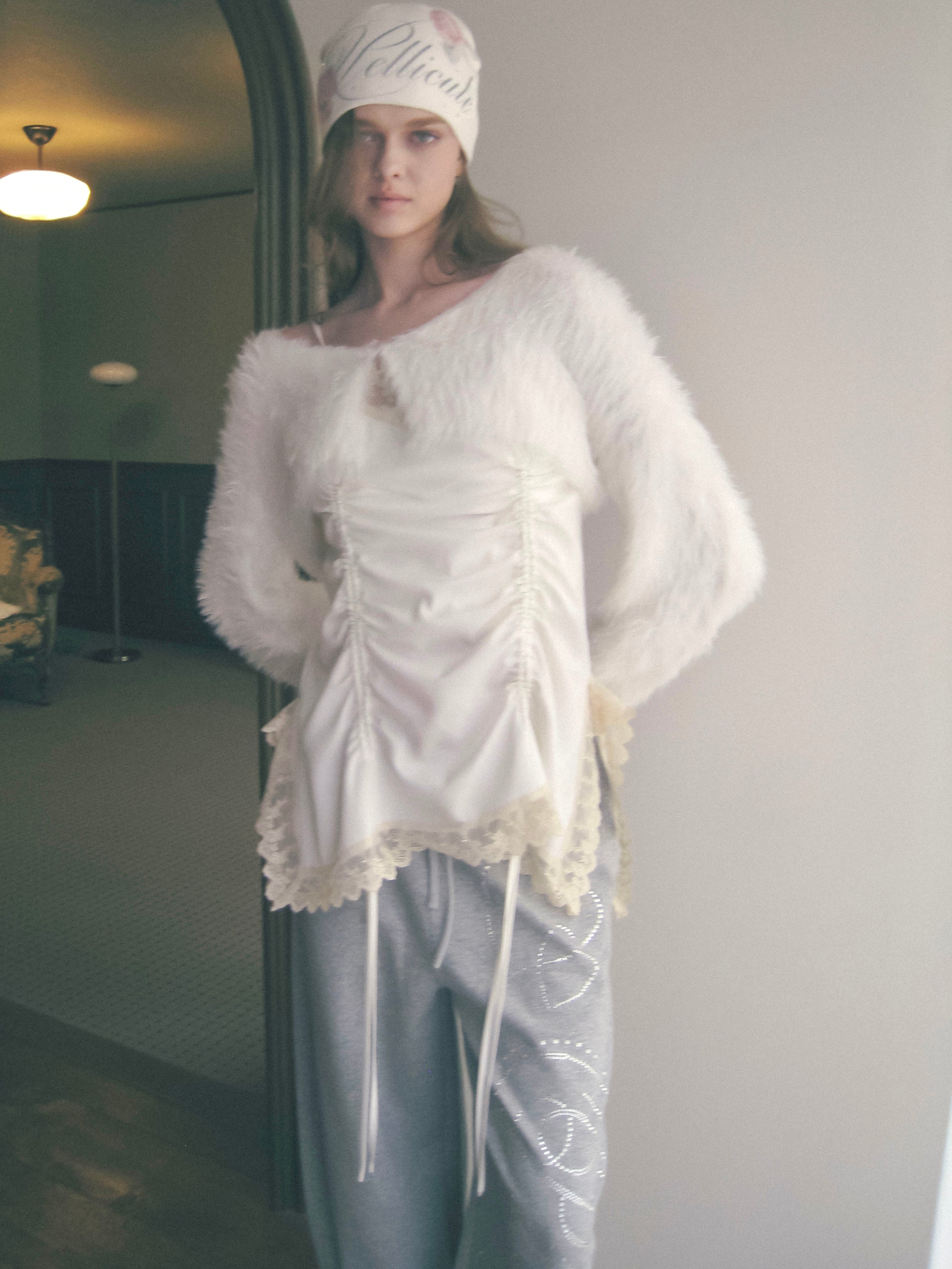 【一部予約】stone-deco sweat pants