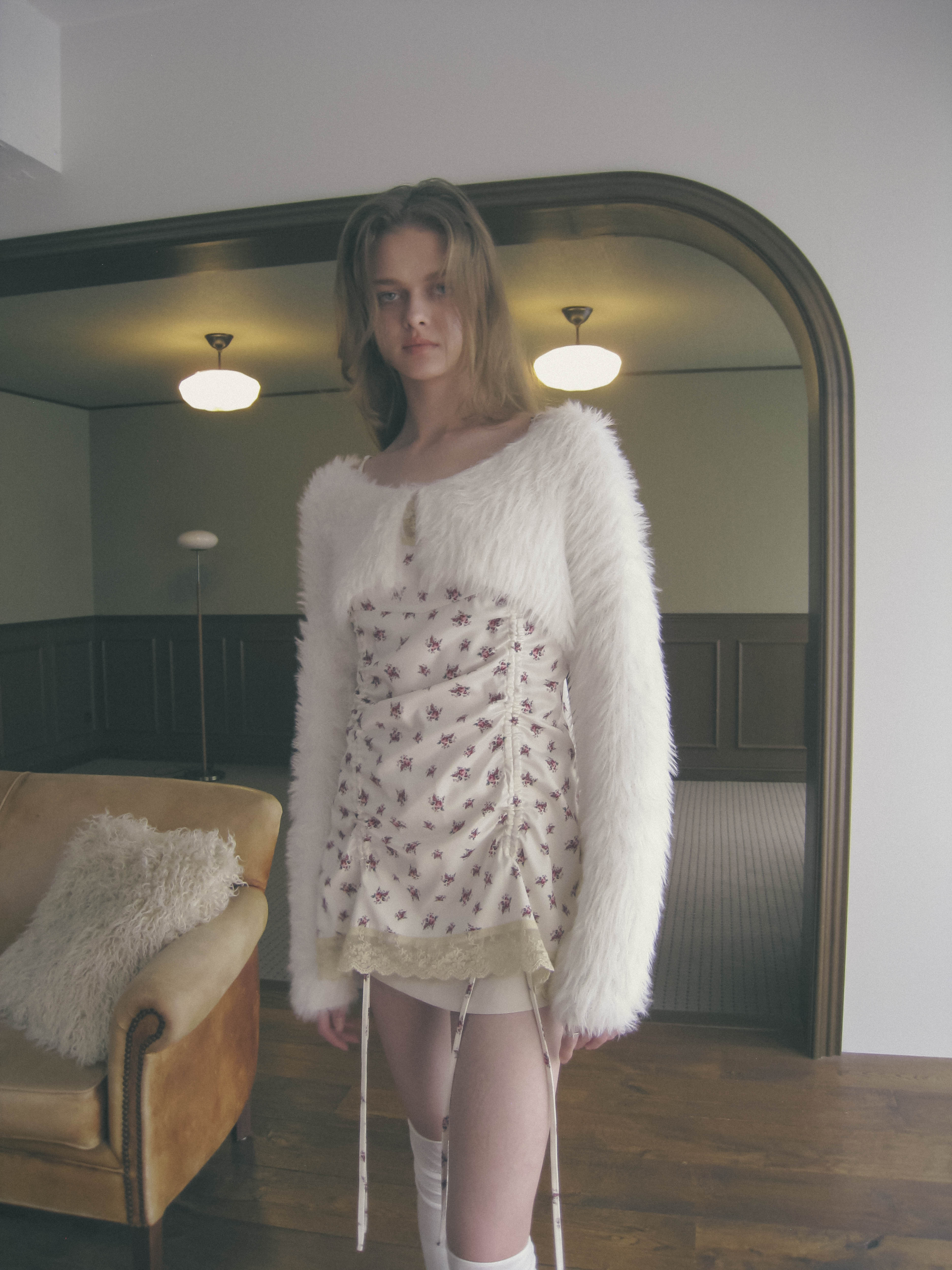 shaggy mini cardigan