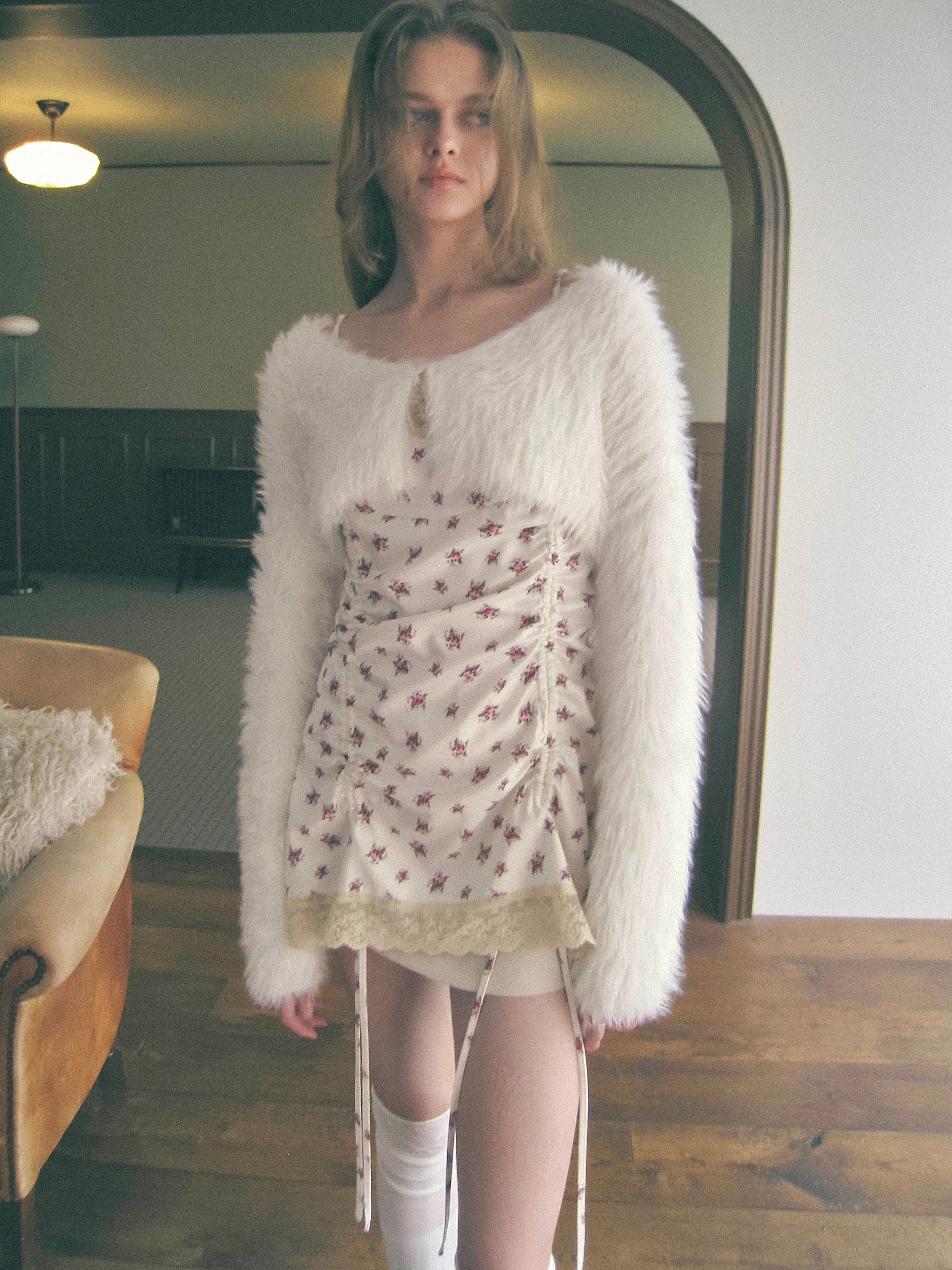 shaggy mini cardigan