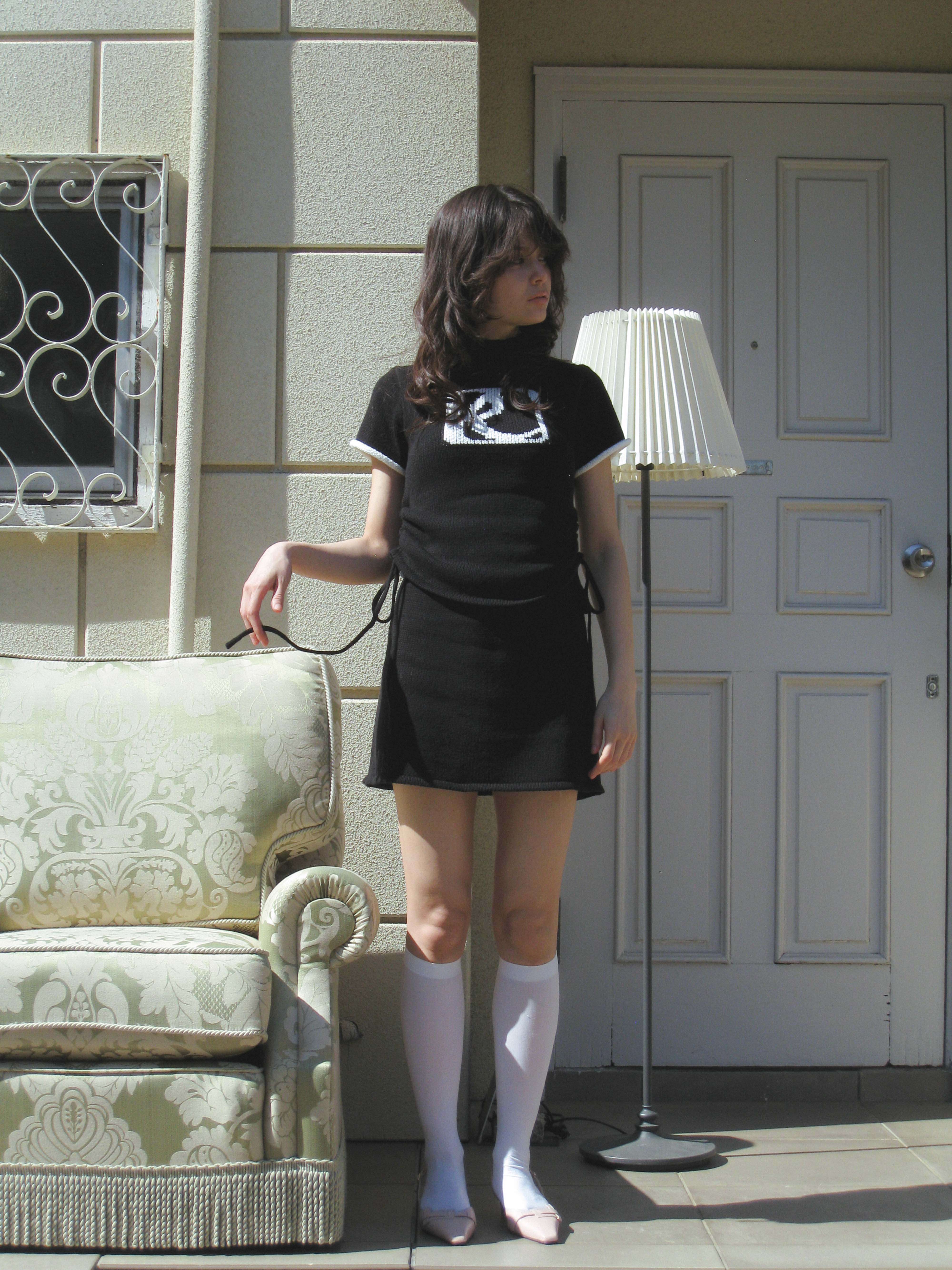 emblem knit set up