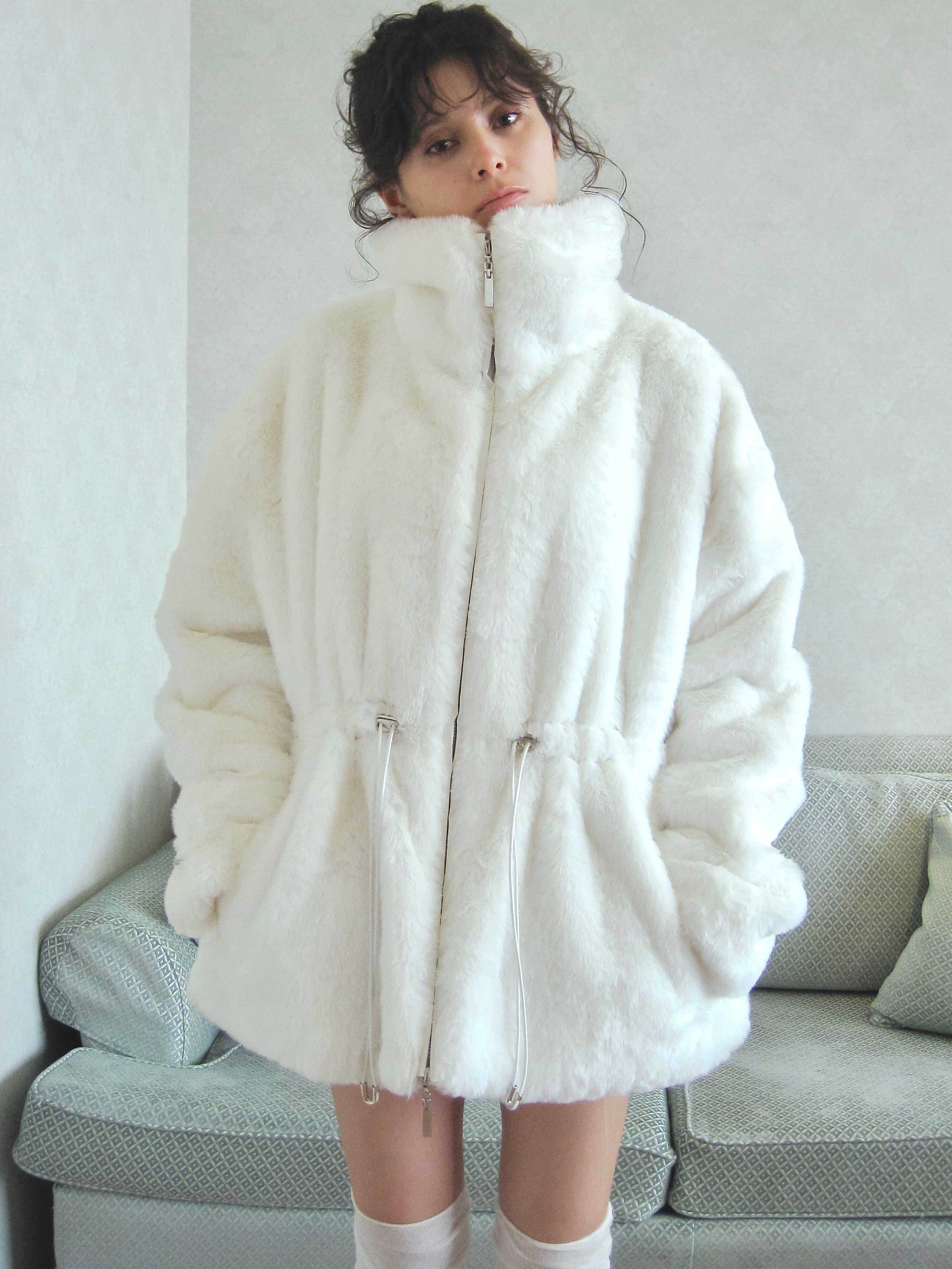 11/10発送- plump fur zip coat