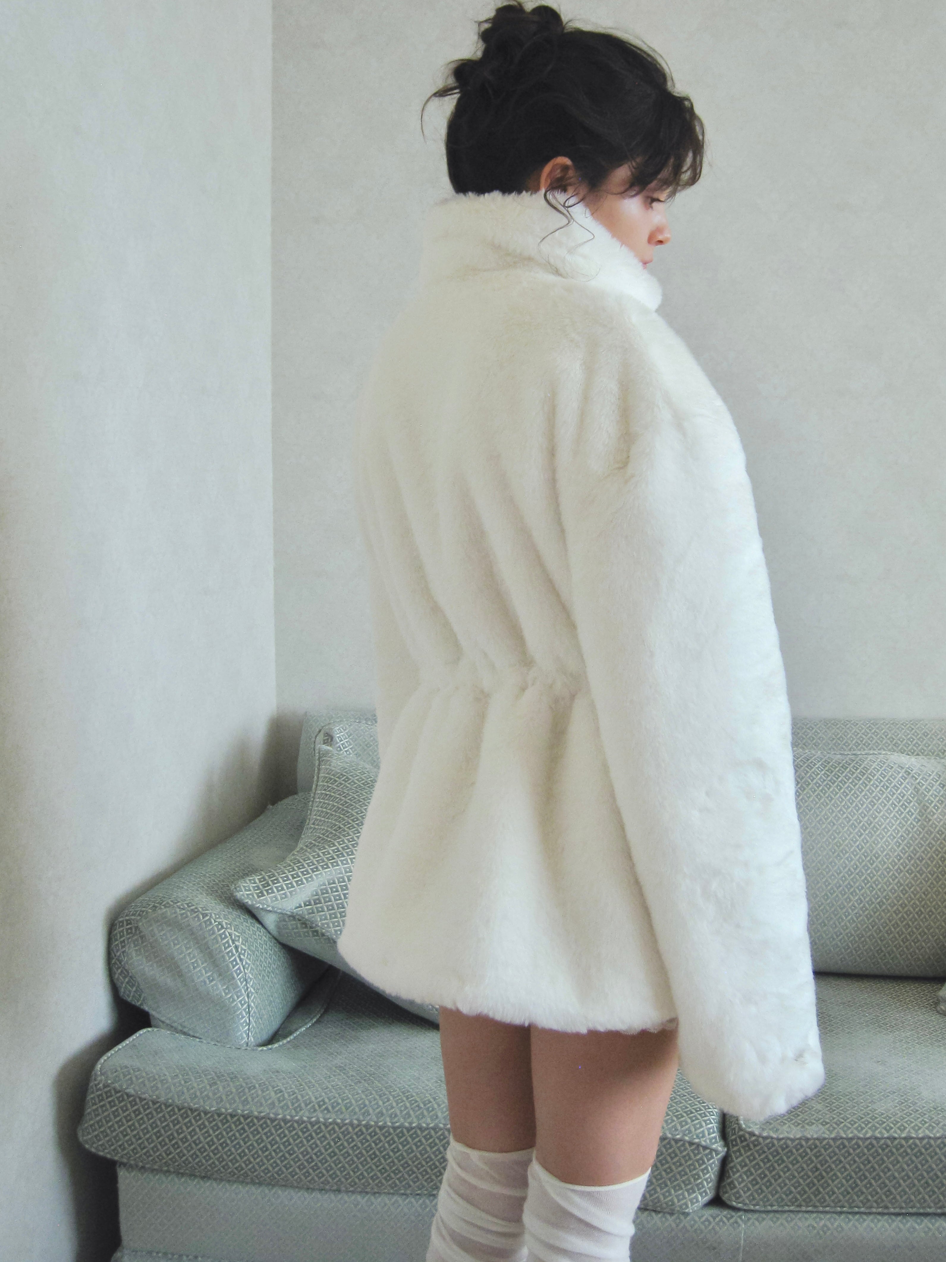 11/10発送- plump fur zip coat