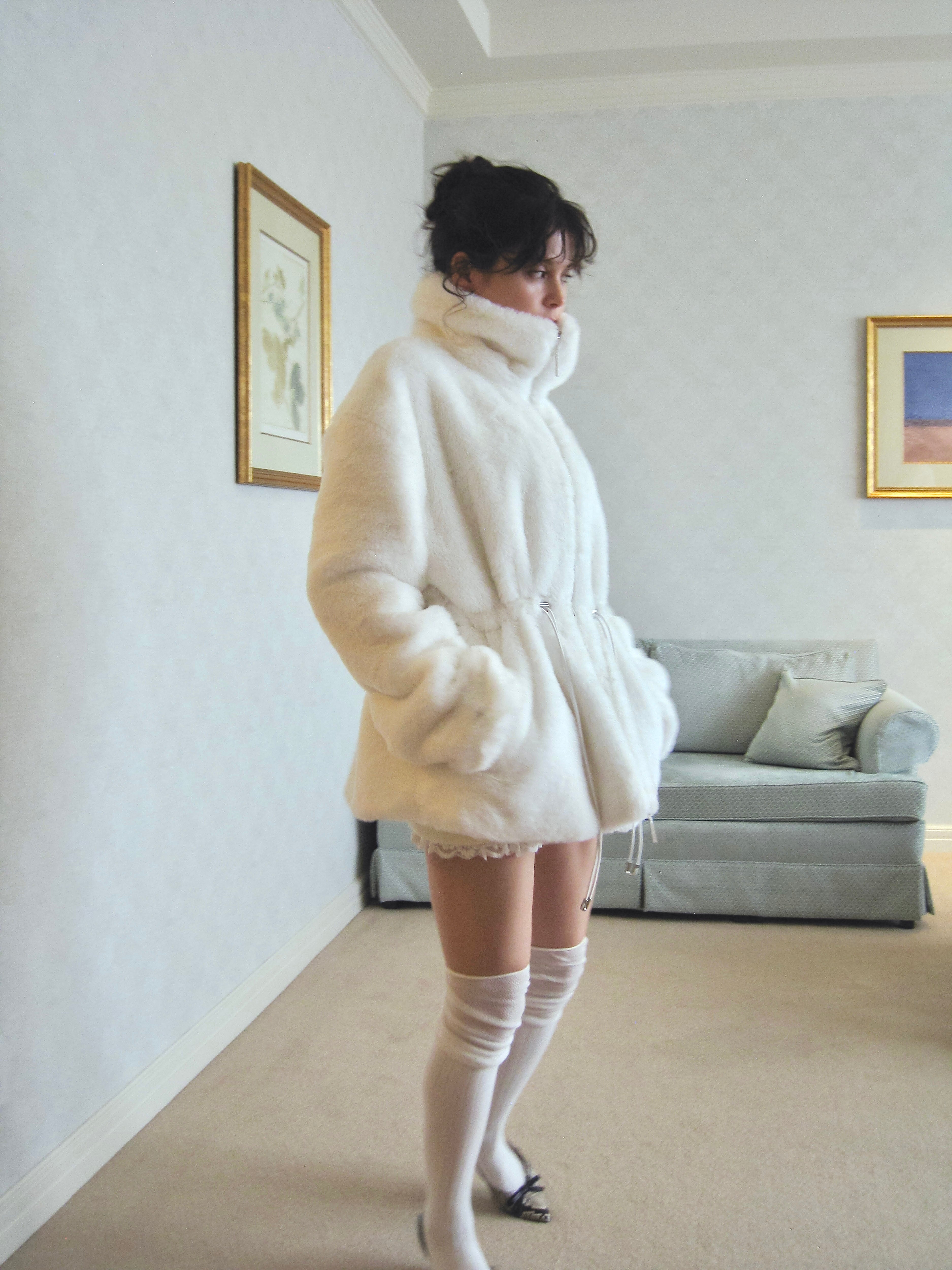 11/10発送- plump fur zip coat