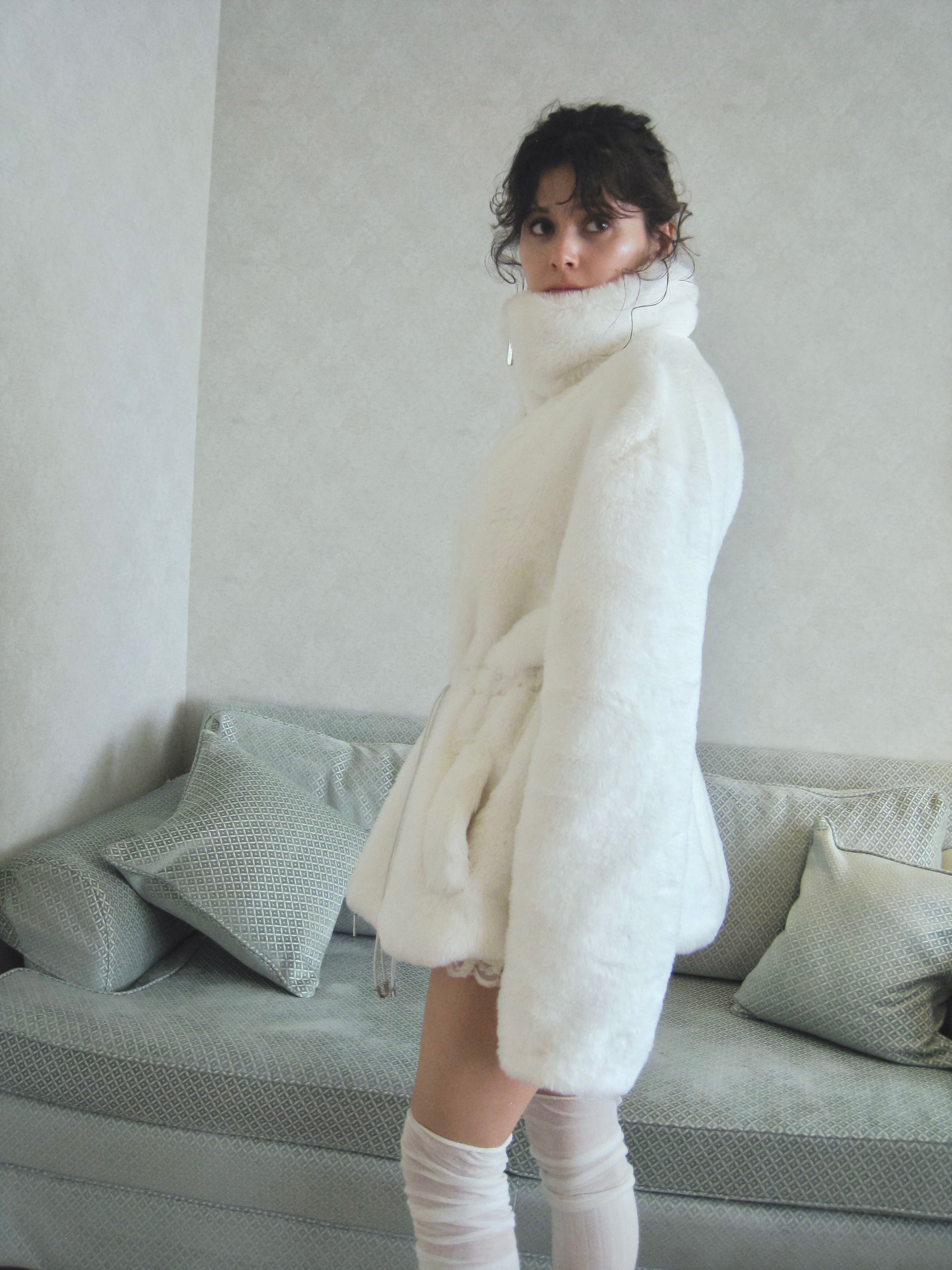 11/10発送- plump fur zip coat