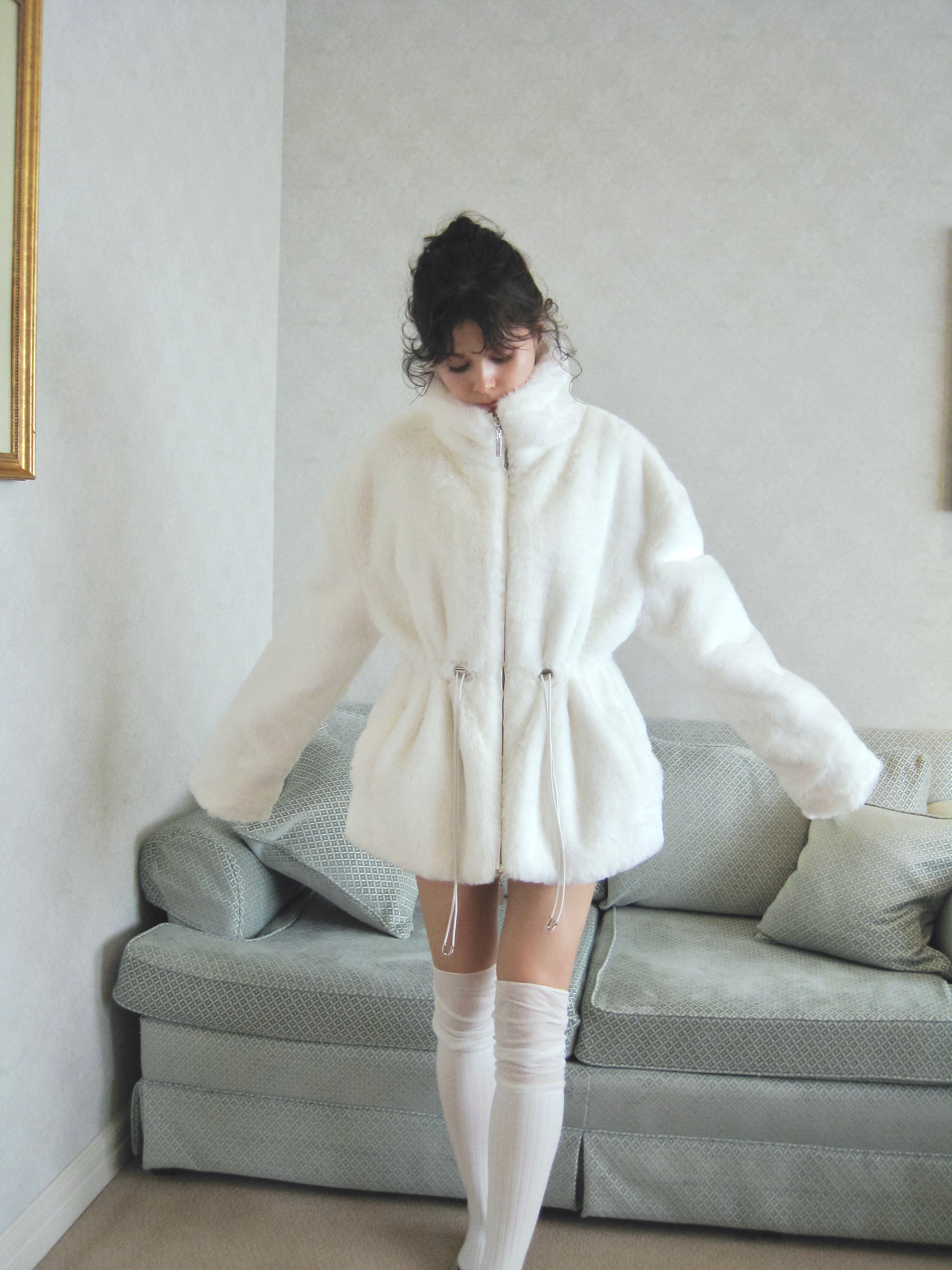 11/10発送- plump fur zip coat
