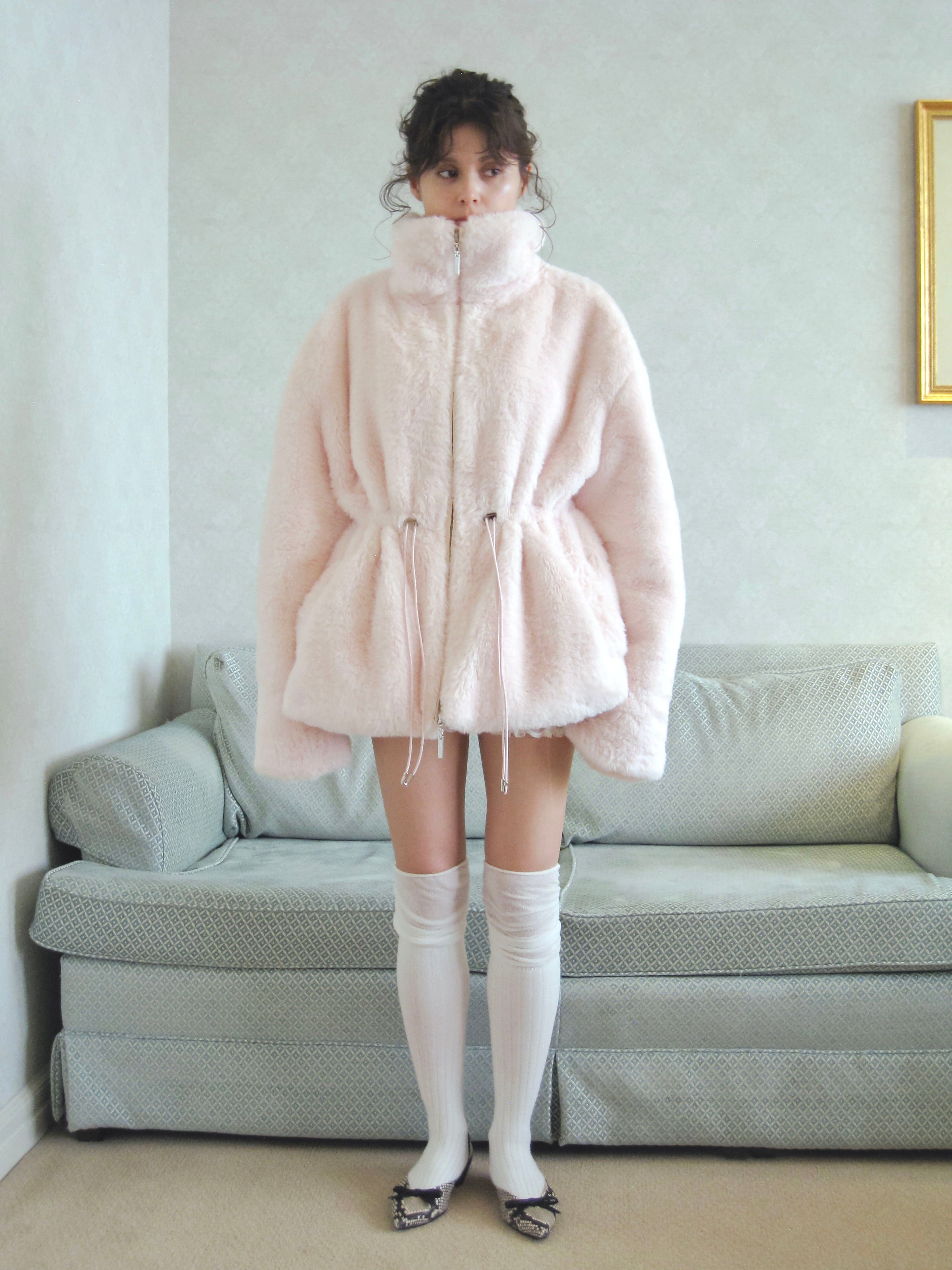 11/10発送- plump fur zip coat