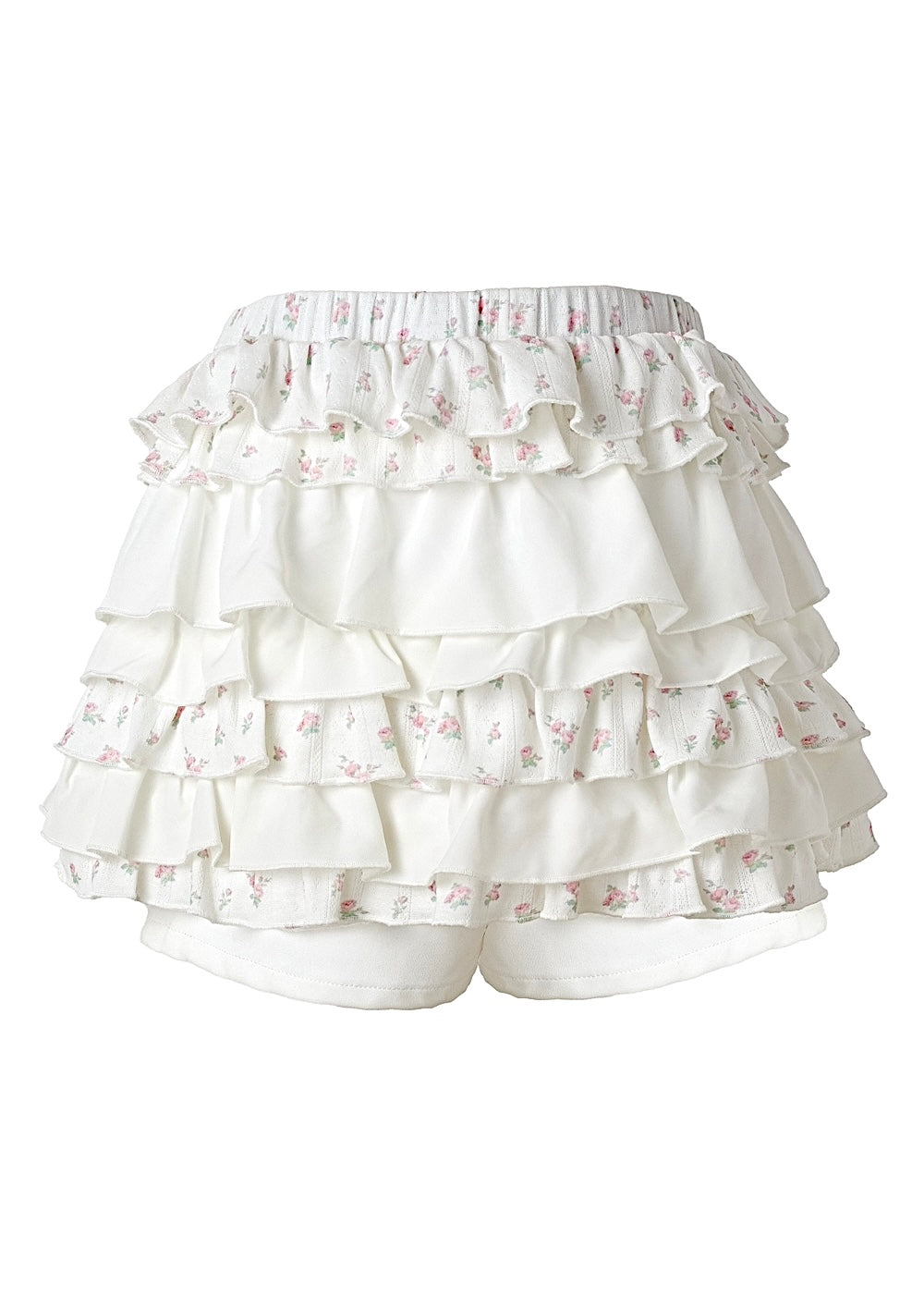 rose eyelet tiered mini pants