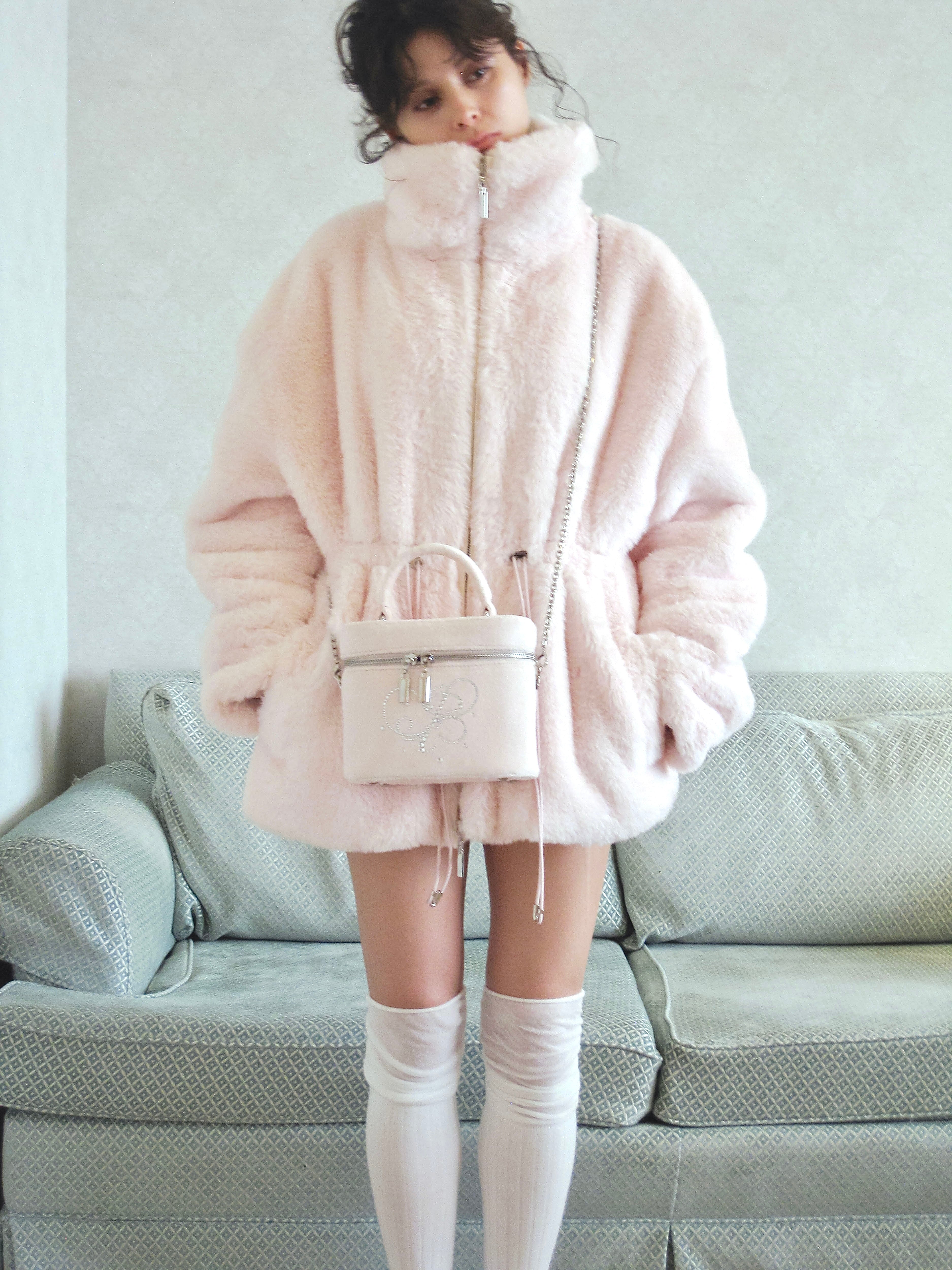 11/10発送- plump fur zip coat
