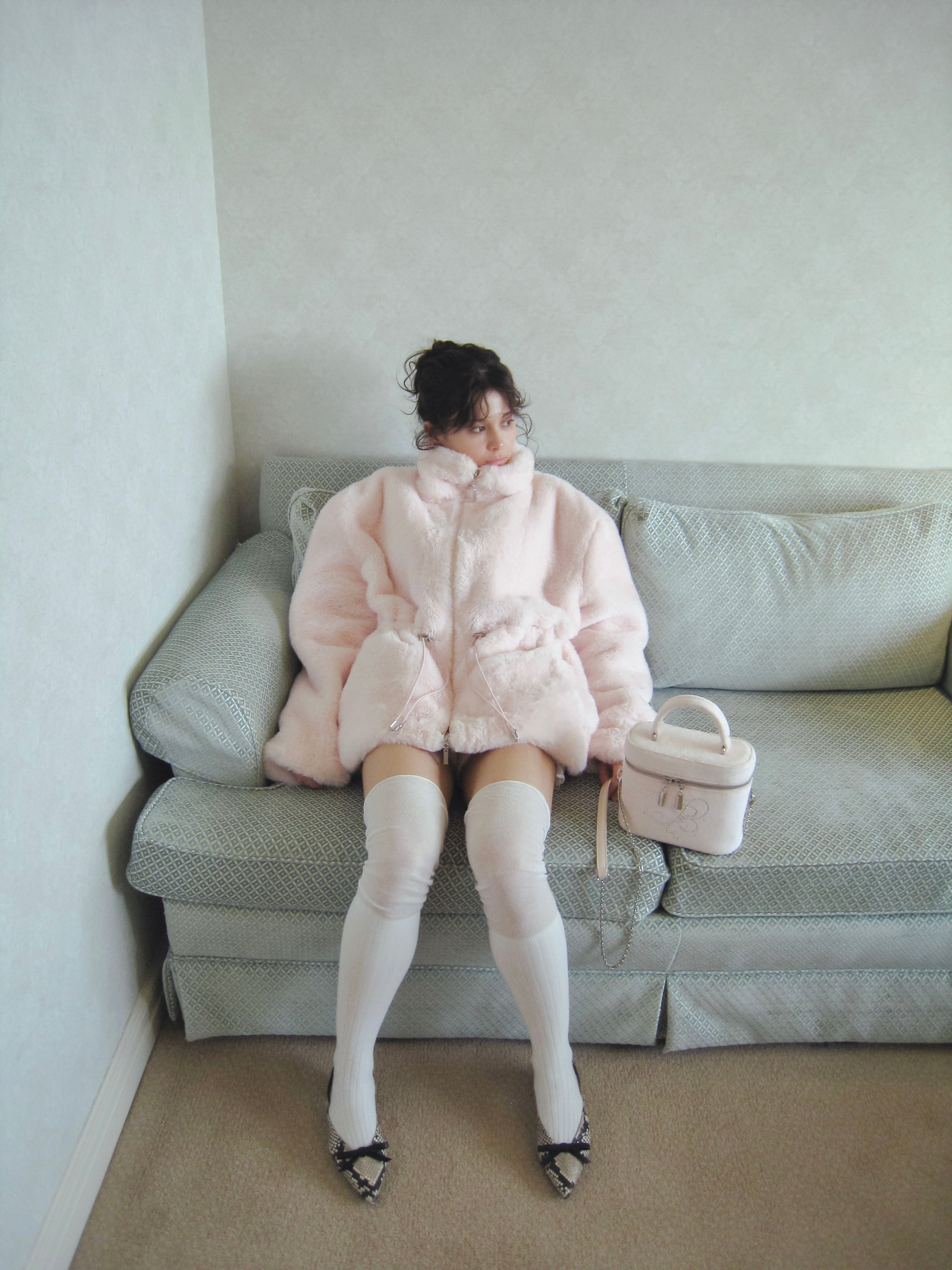 11/10発送- plump fur zip coat