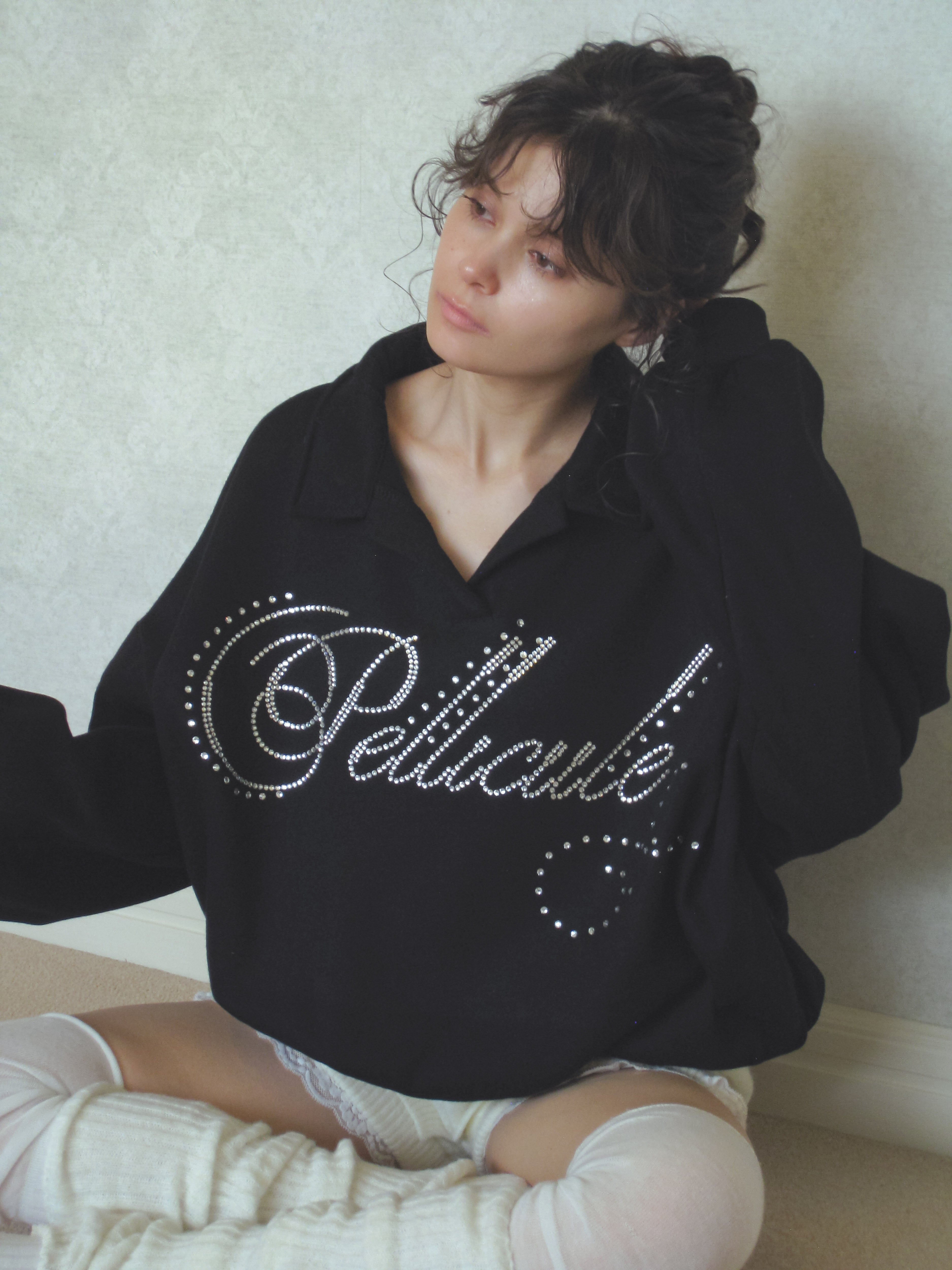 lettering sweat tops