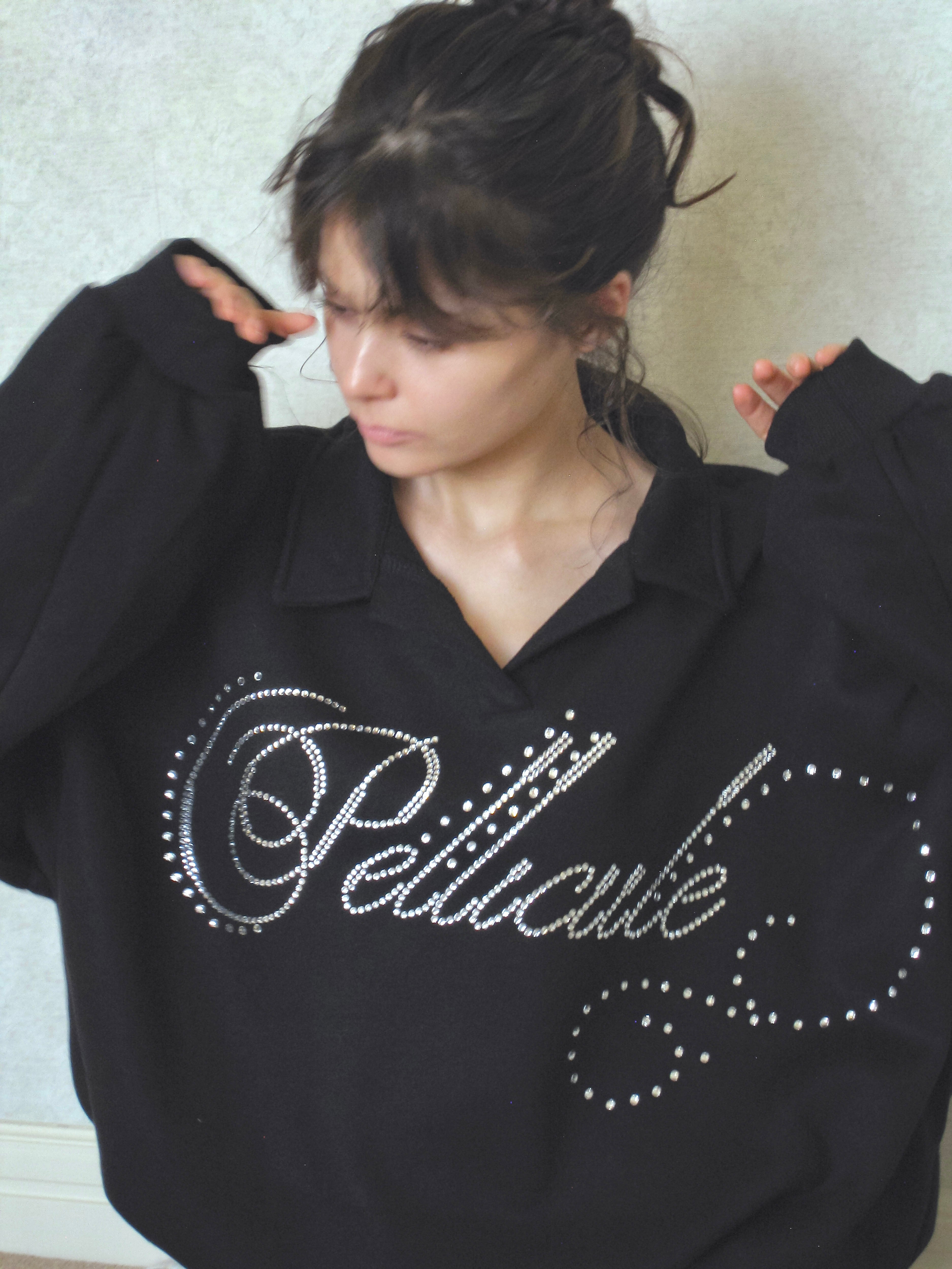 lettering sweat tops
