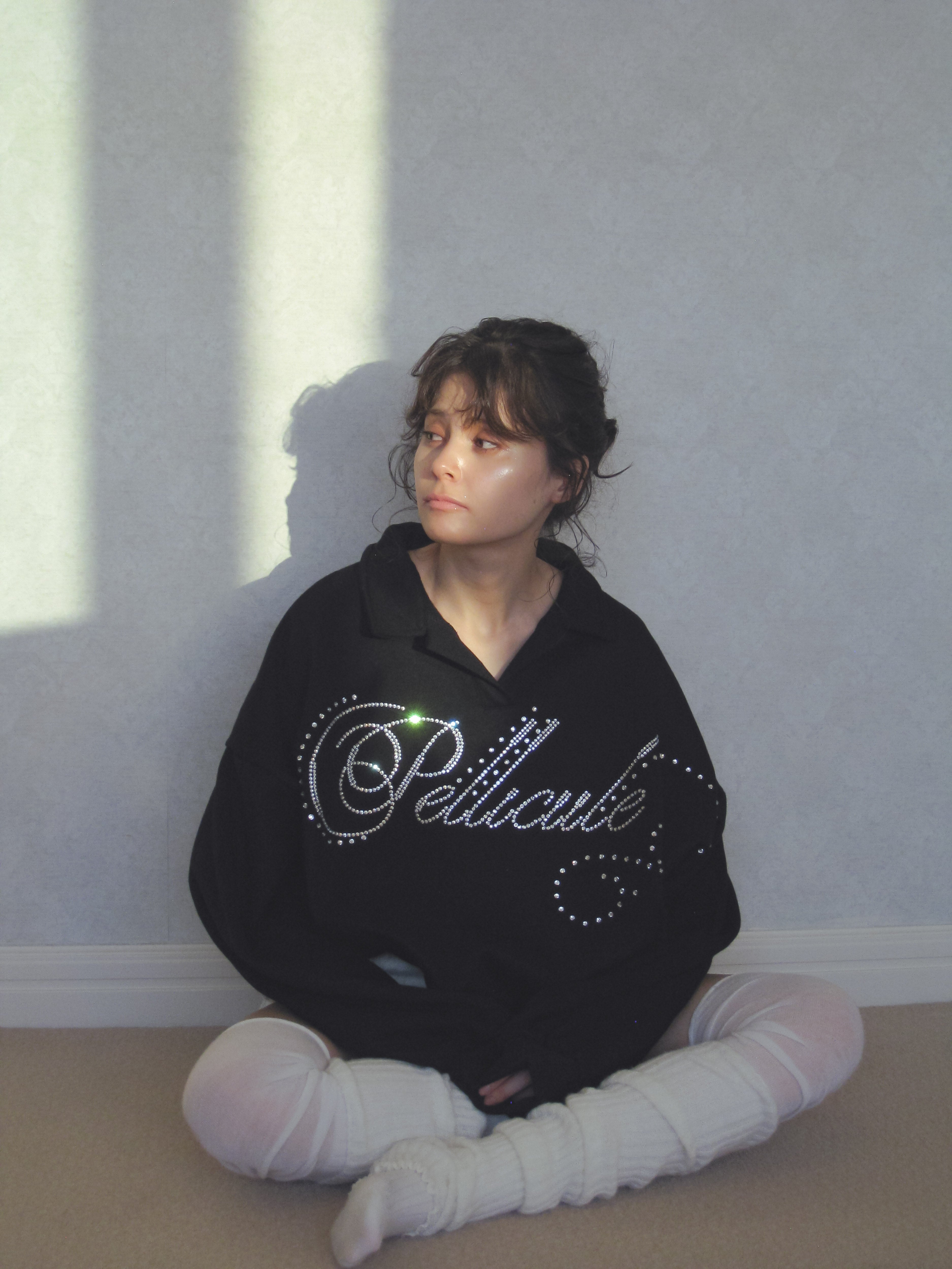 lettering sweat tops