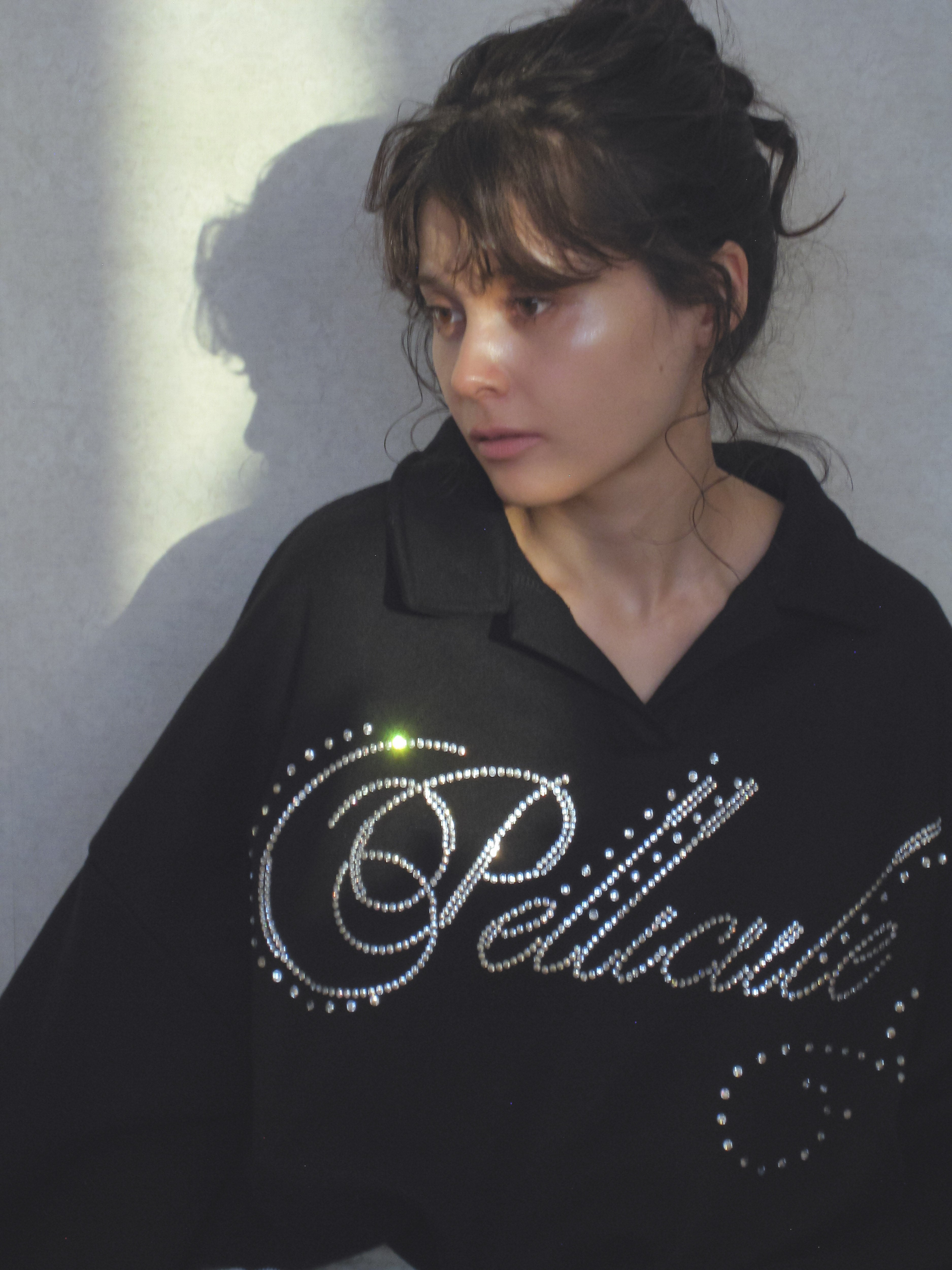 lettering sweat tops