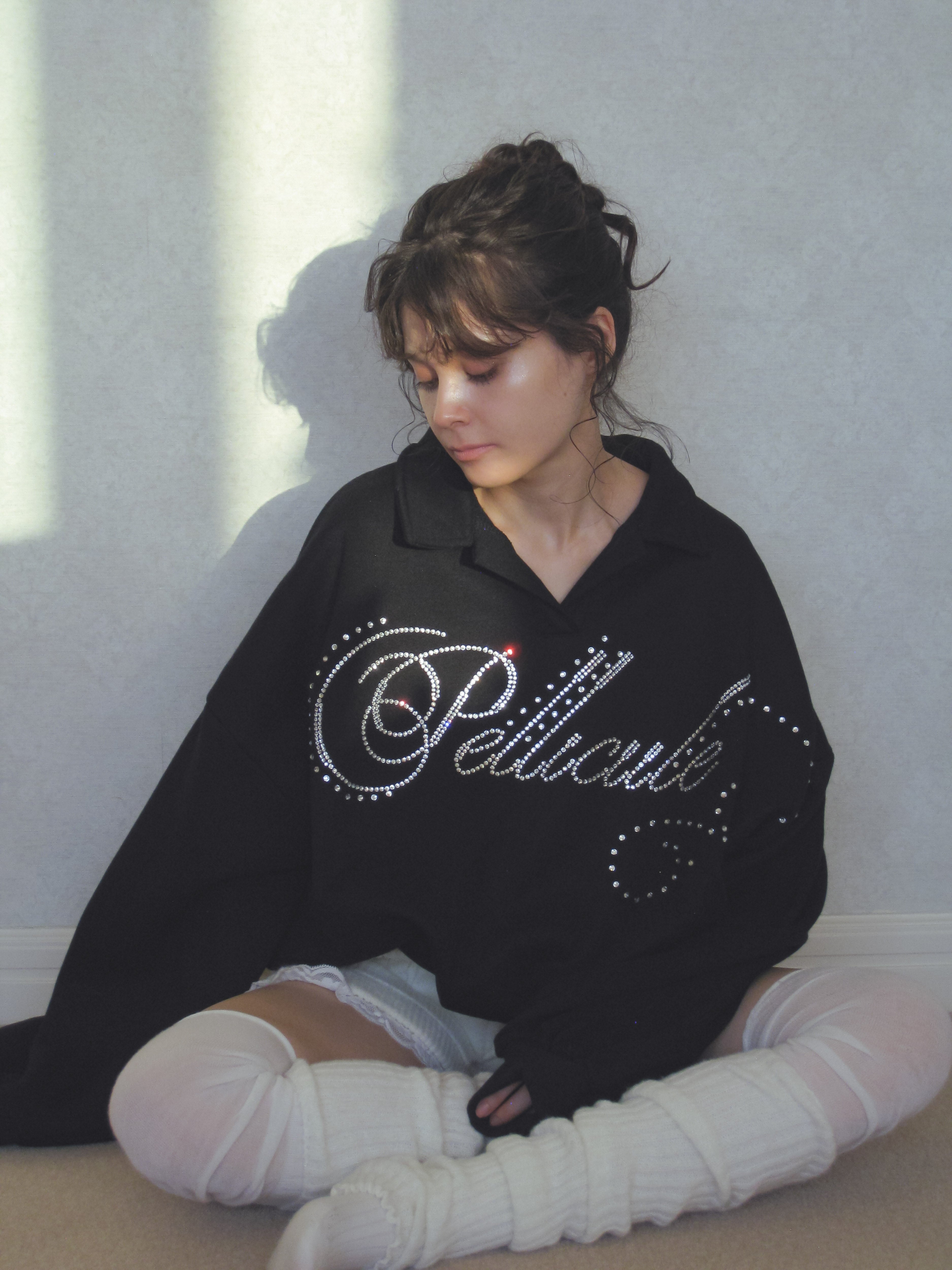 lettering sweat tops