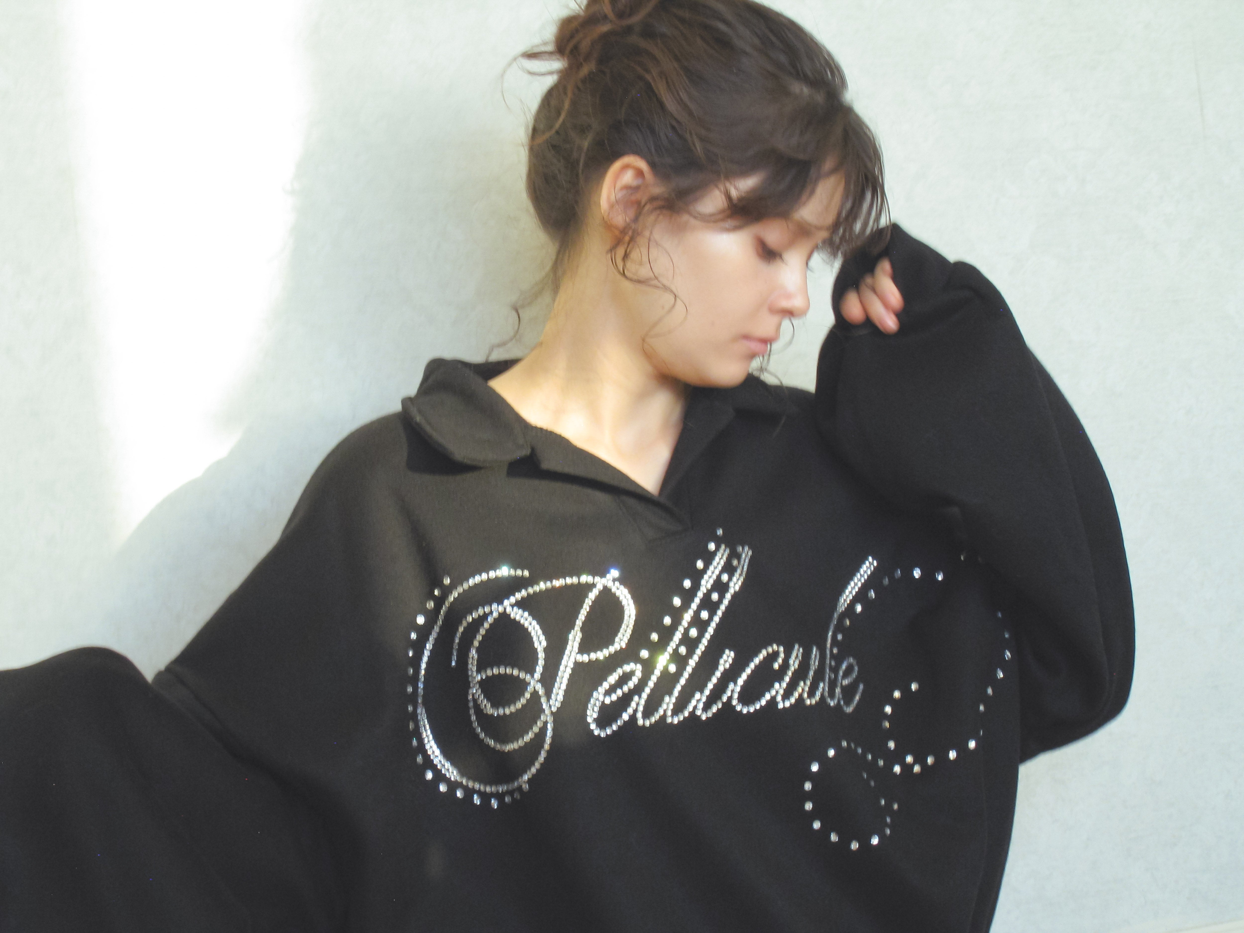 lettering sweat tops