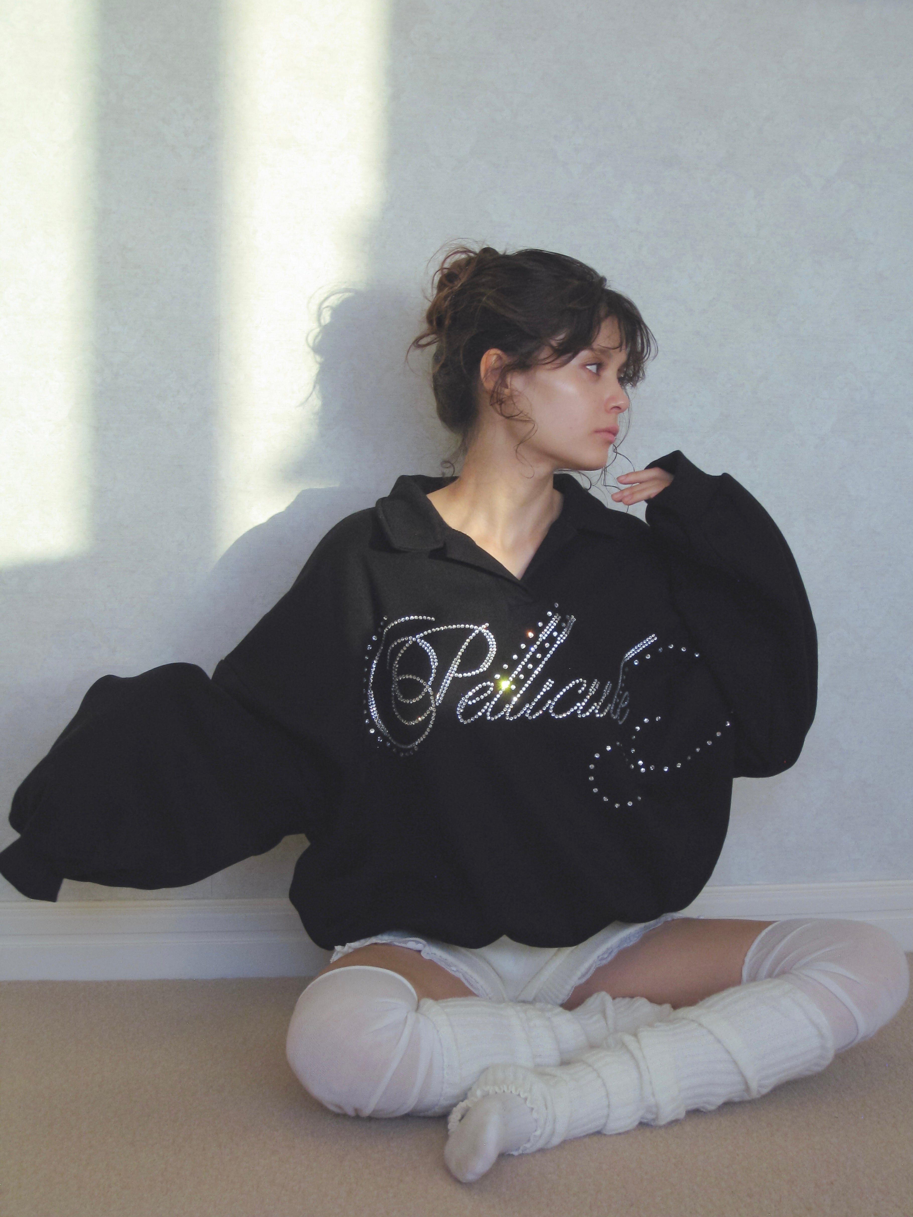 lettering sweat tops