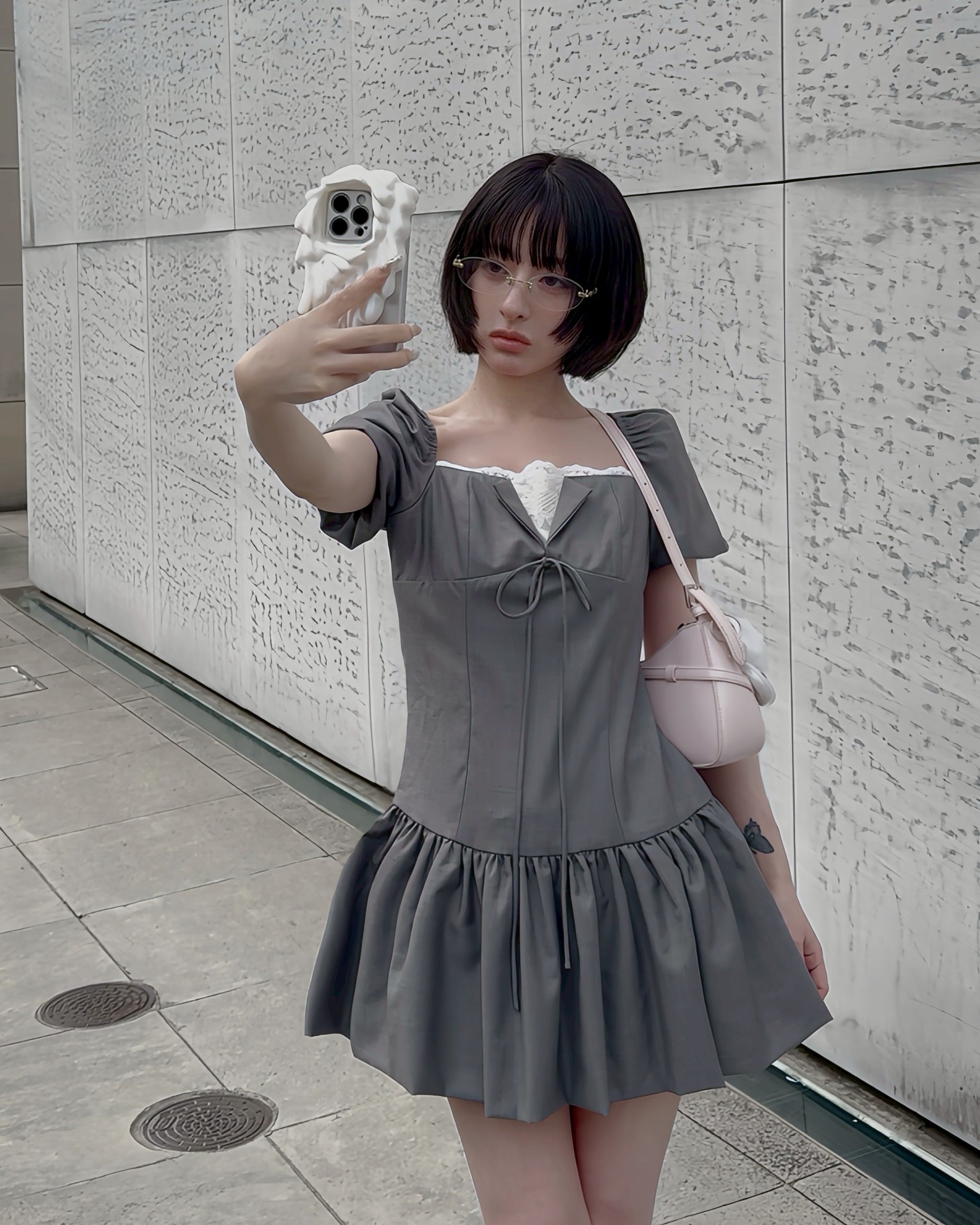 pointlace puff onepiece