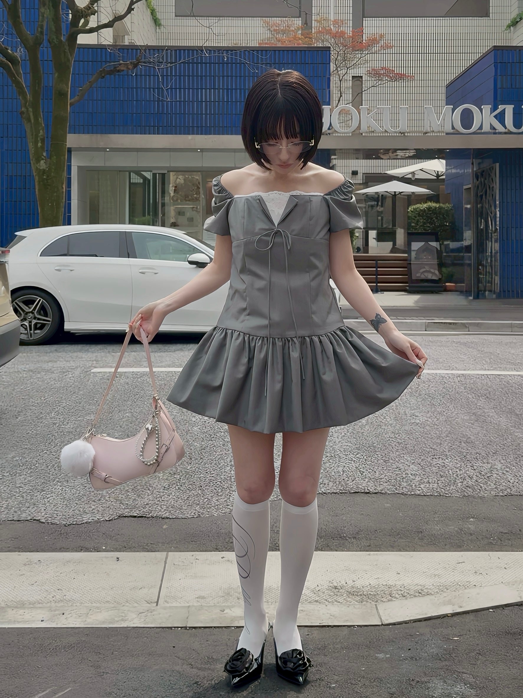 pointlace puff onepiece