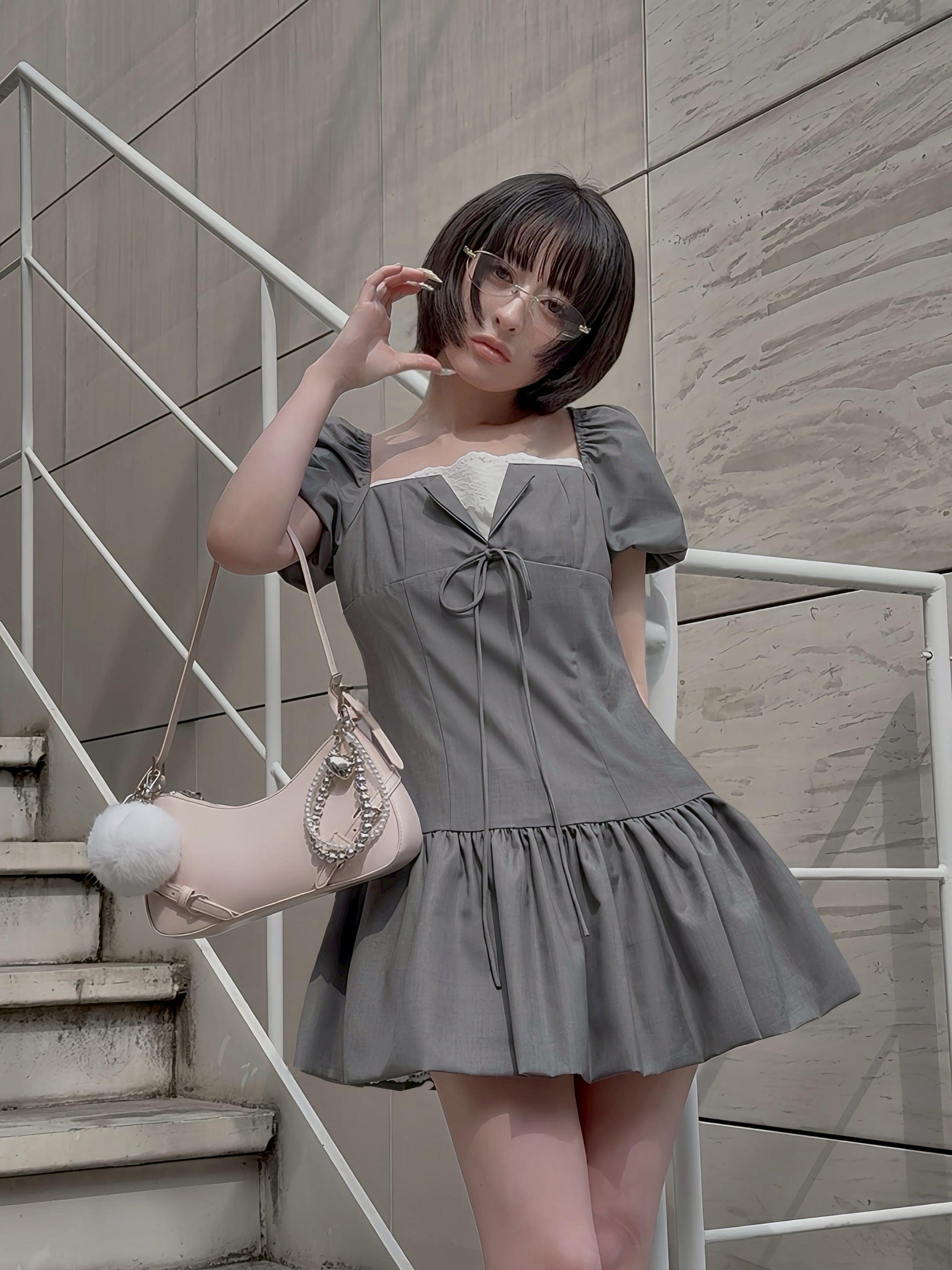pointlace puff onepiece