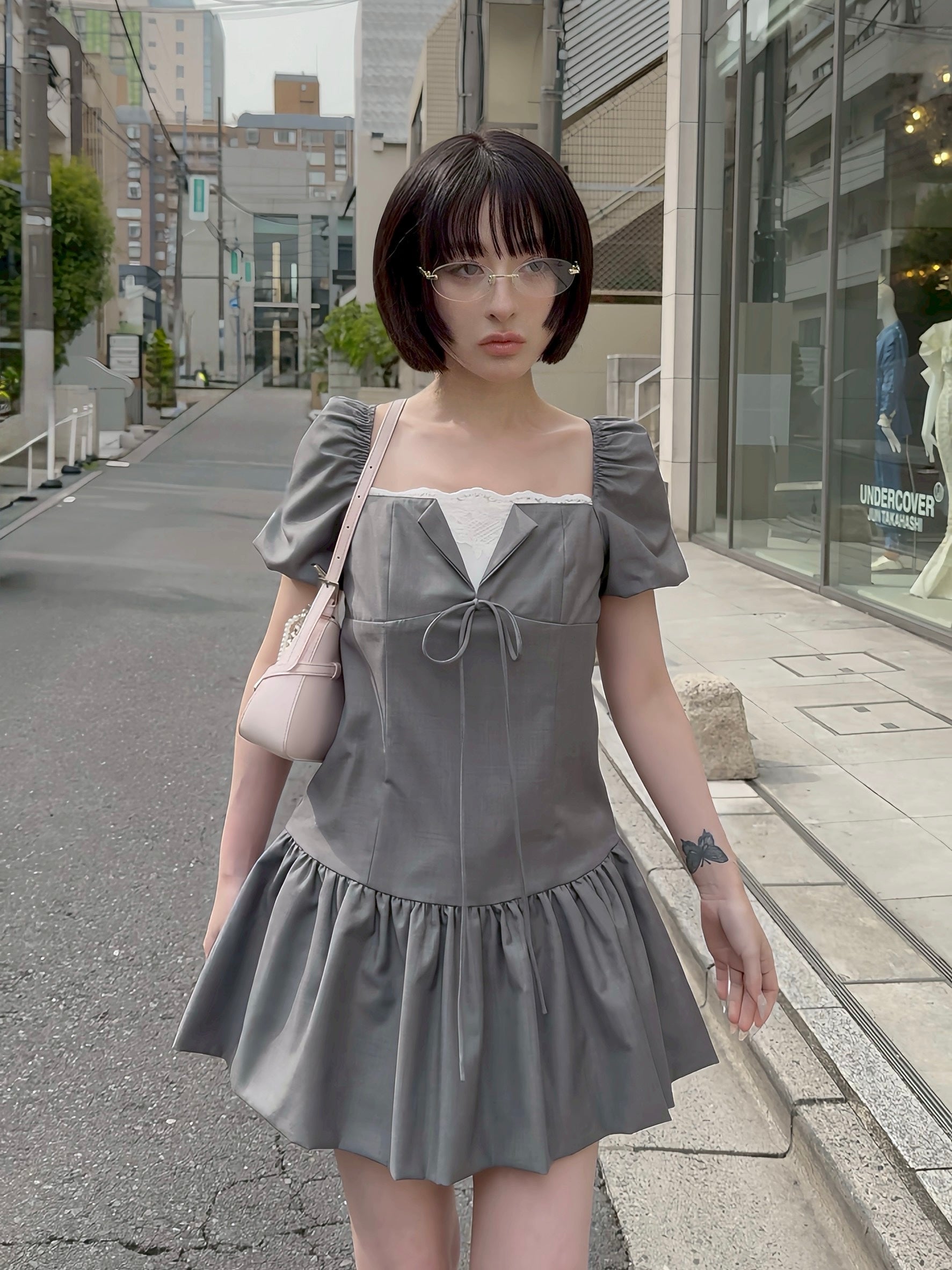pointlace puff onepiece