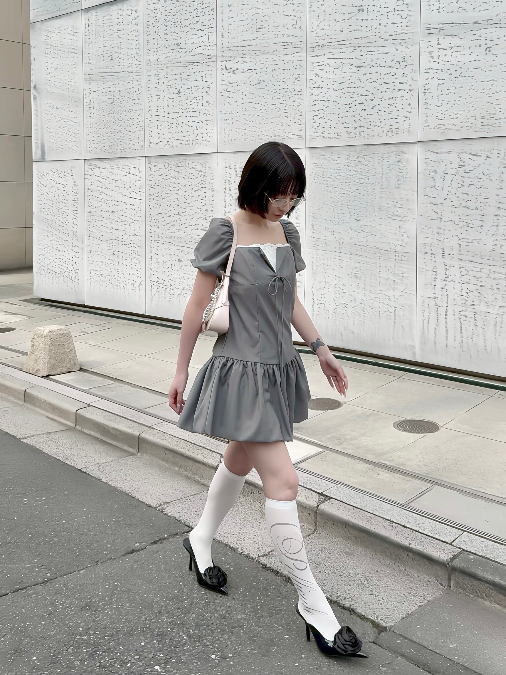 pointlace puff onepiece