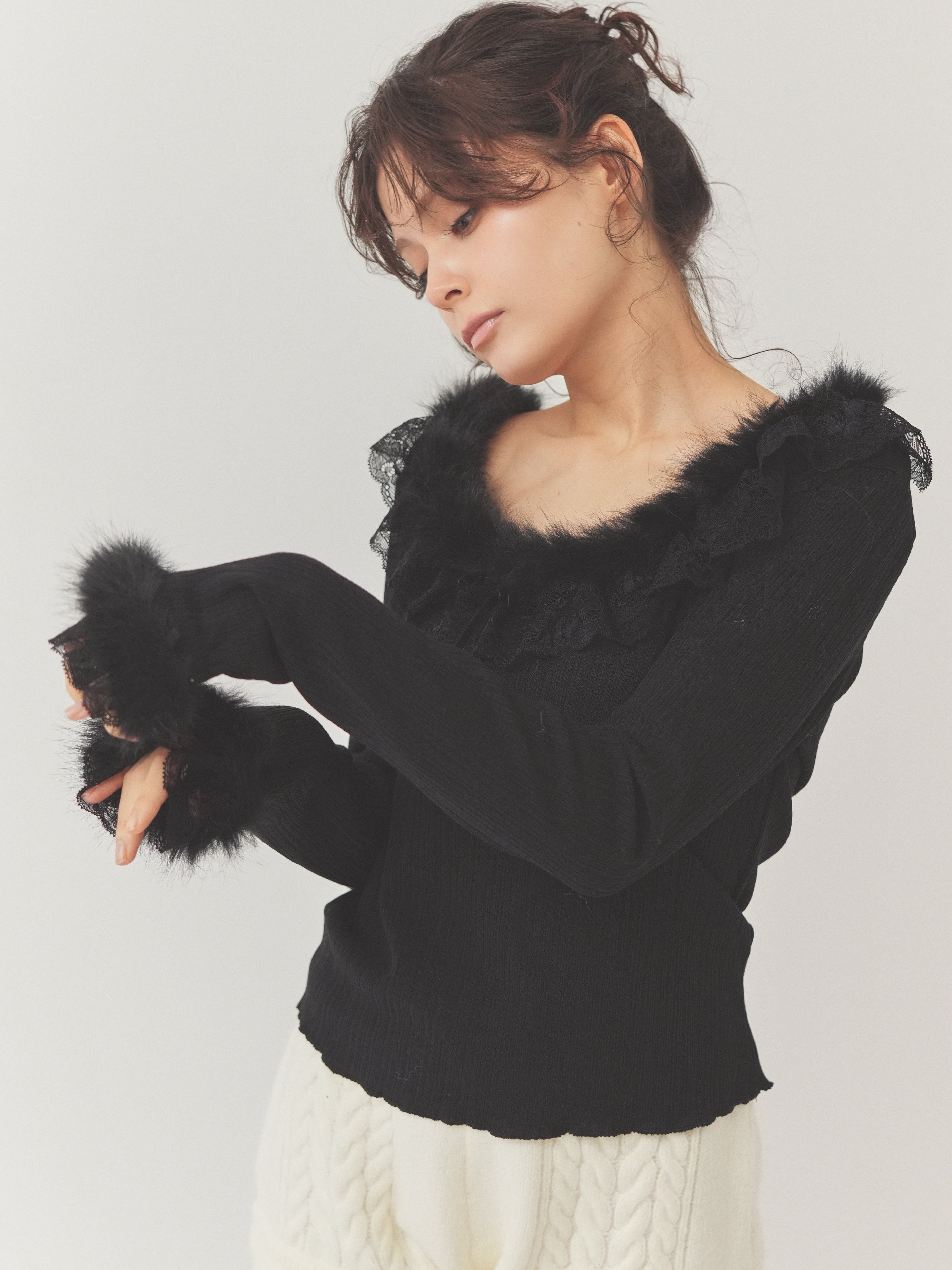 baby fur - lace tops