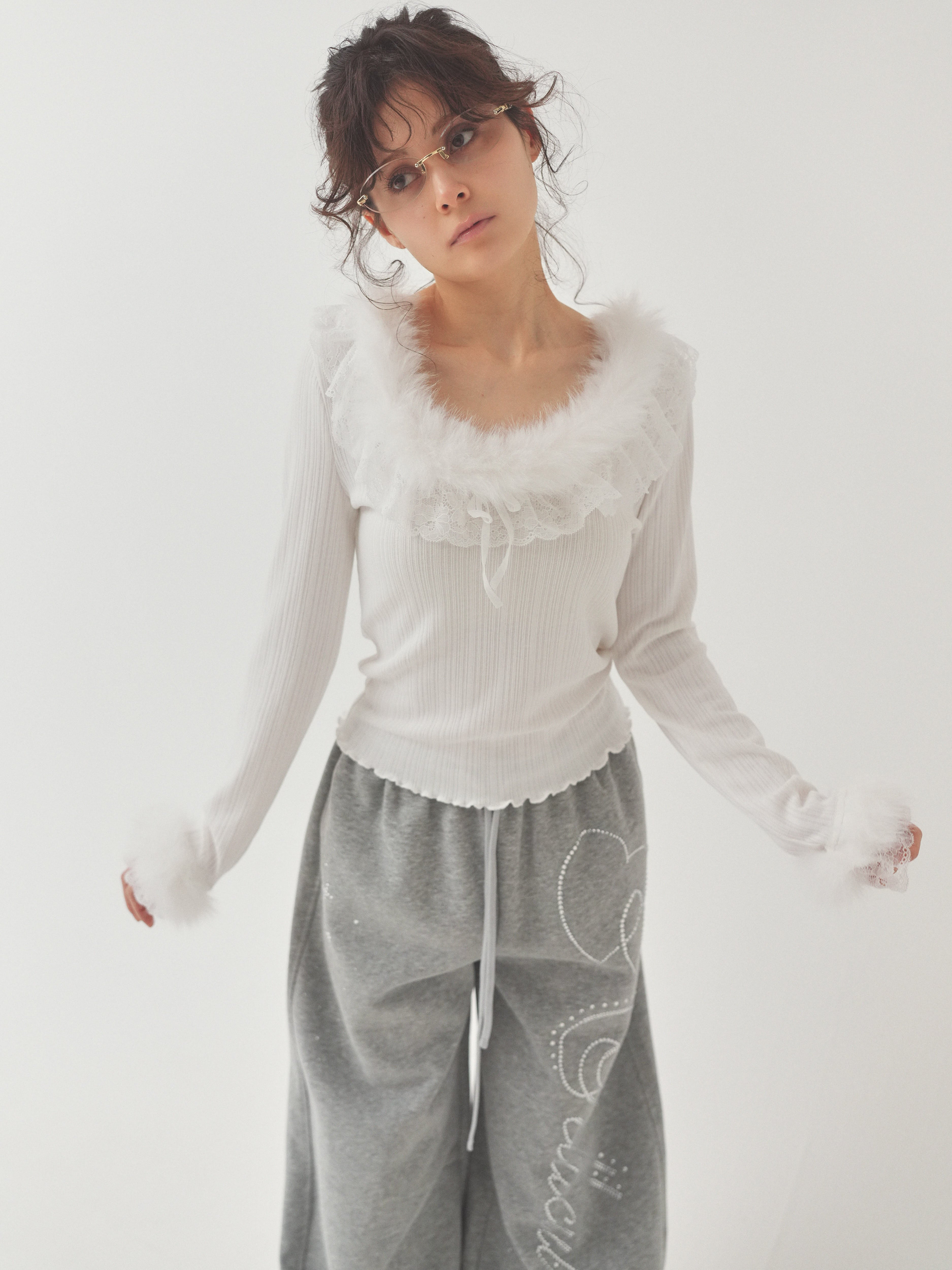 baby fur - lace tops