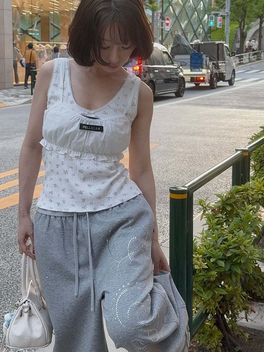 cotton gathered bralette