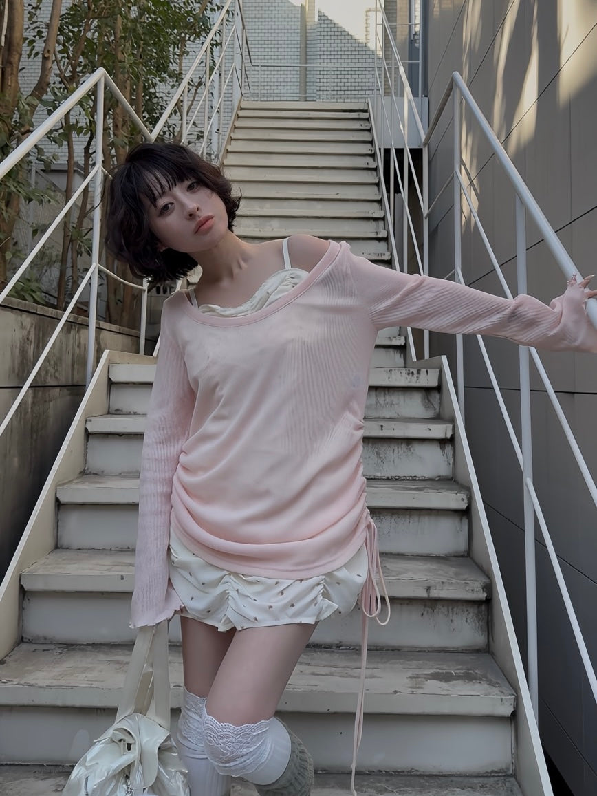 girlish gather mini onepiece