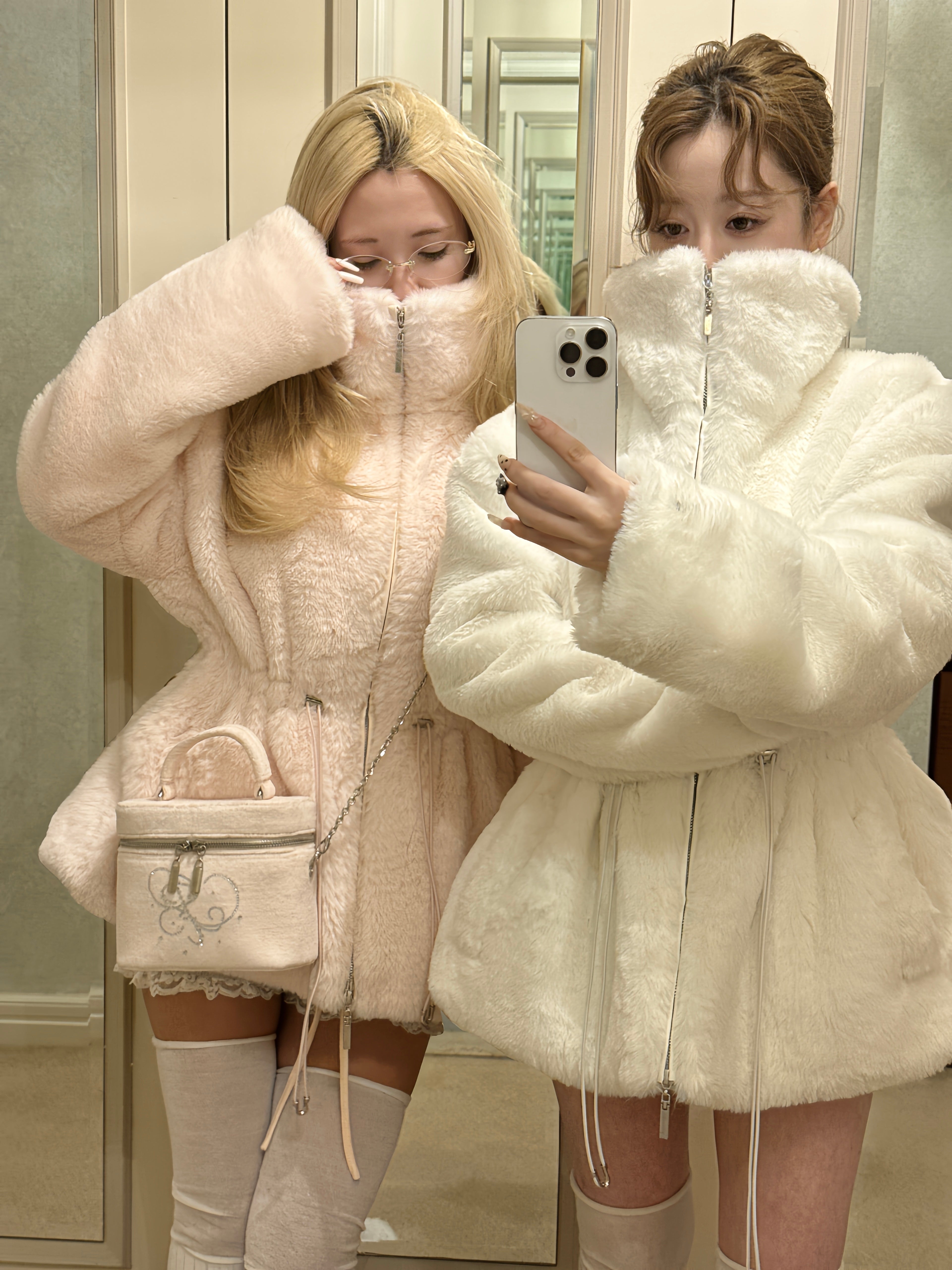 11/10発送- plump fur zip coat