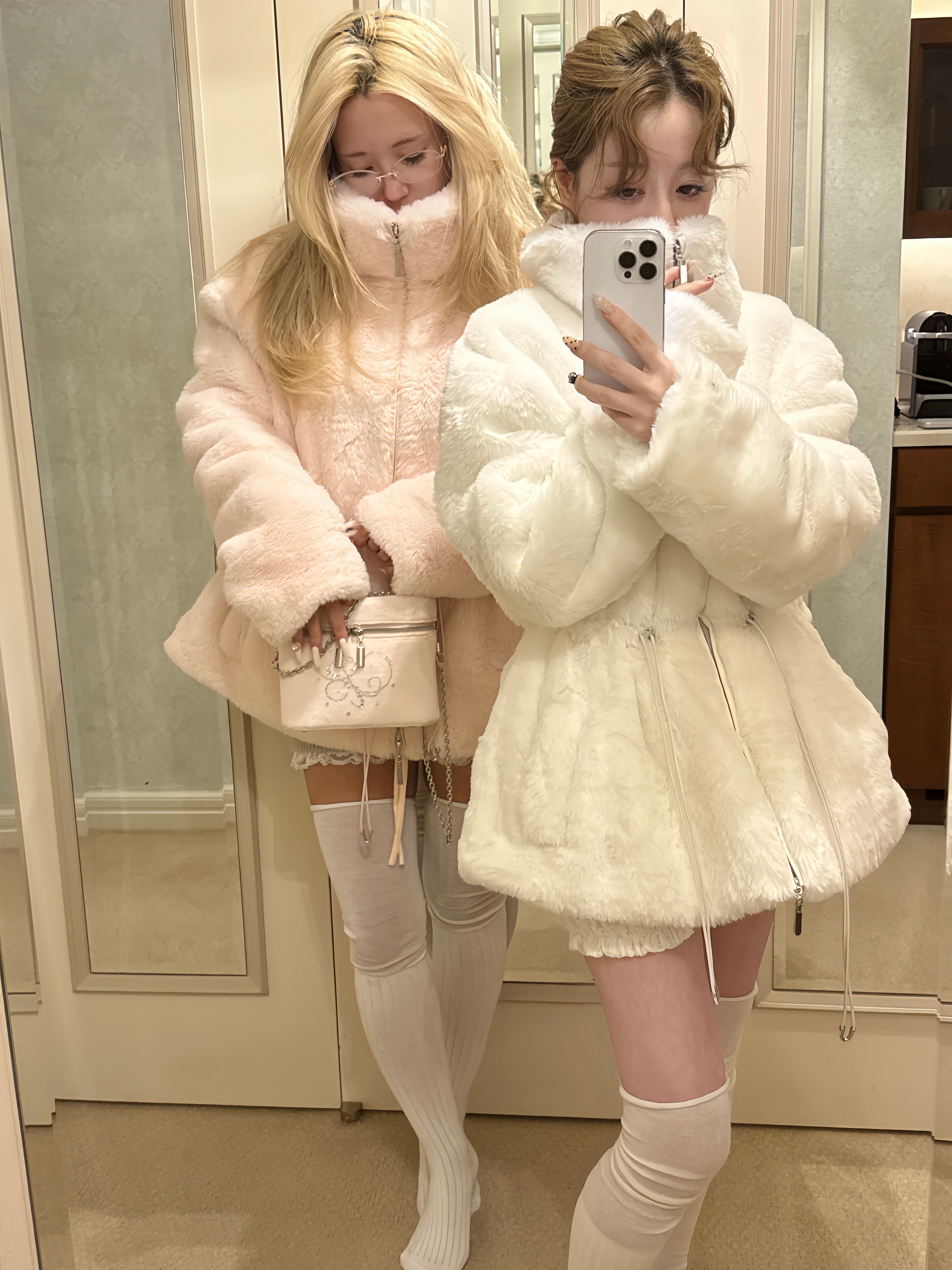 11/10発送- plump fur zip coat