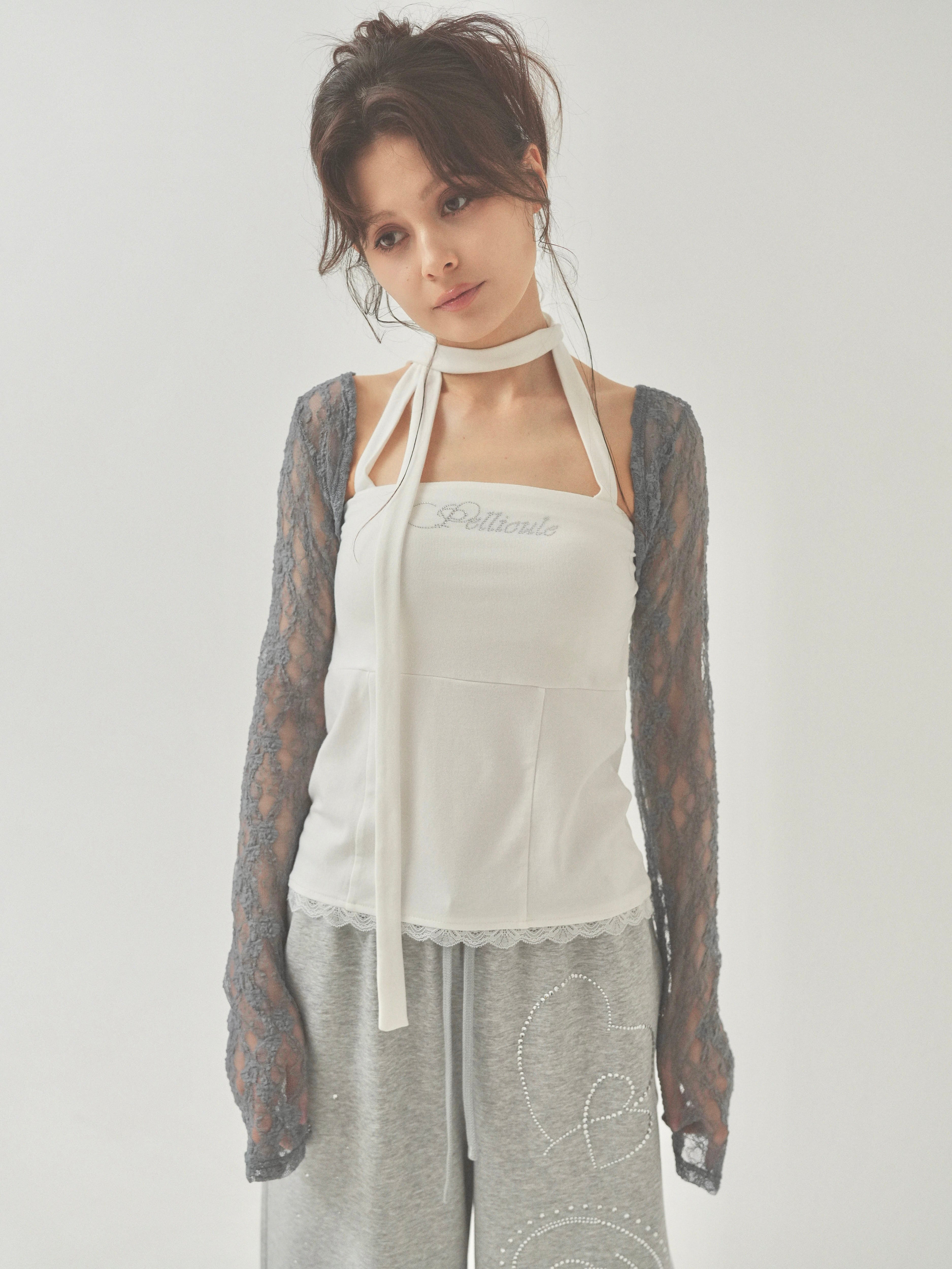 short lacy cardigan