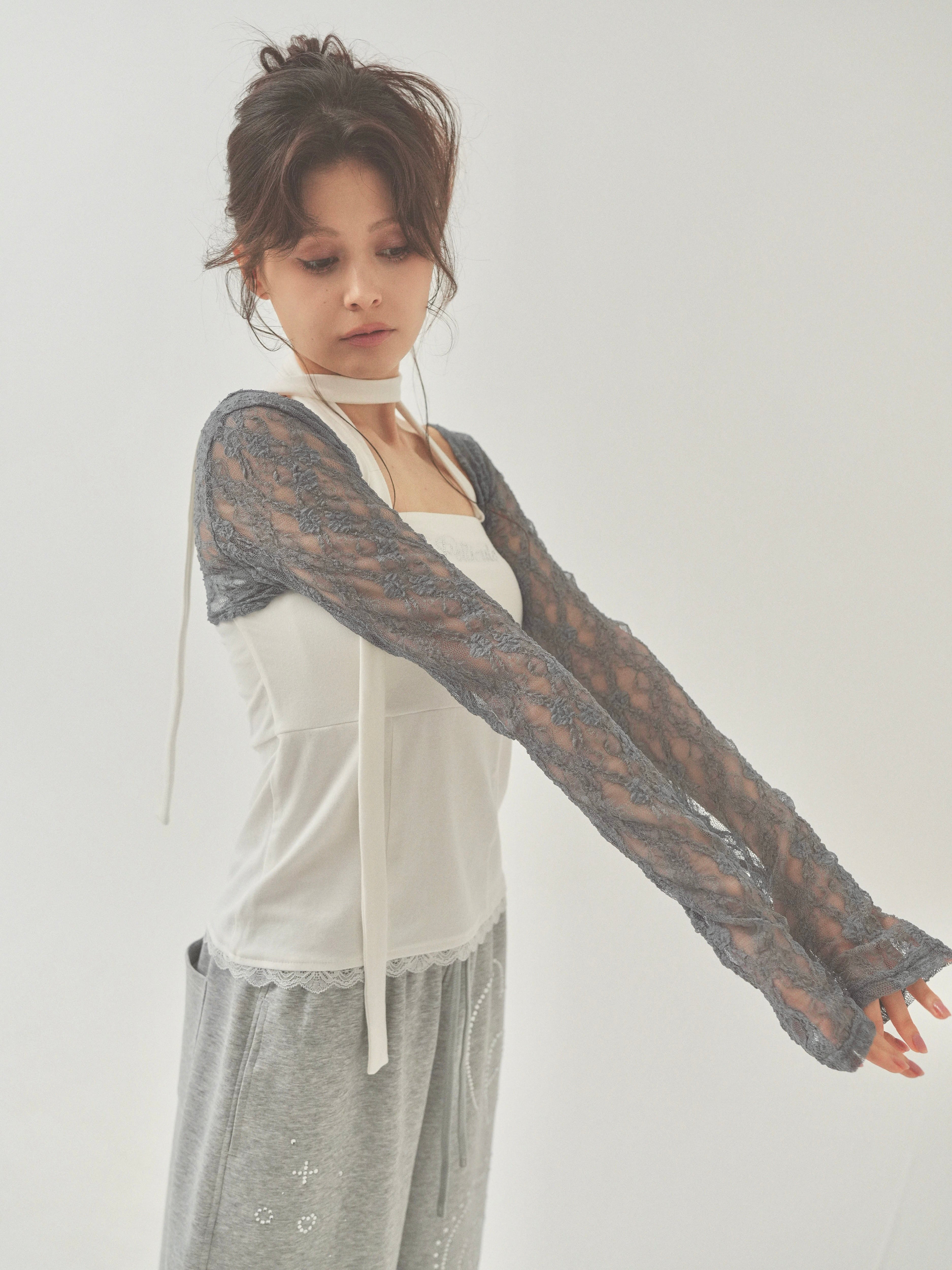 short lacy cardigan