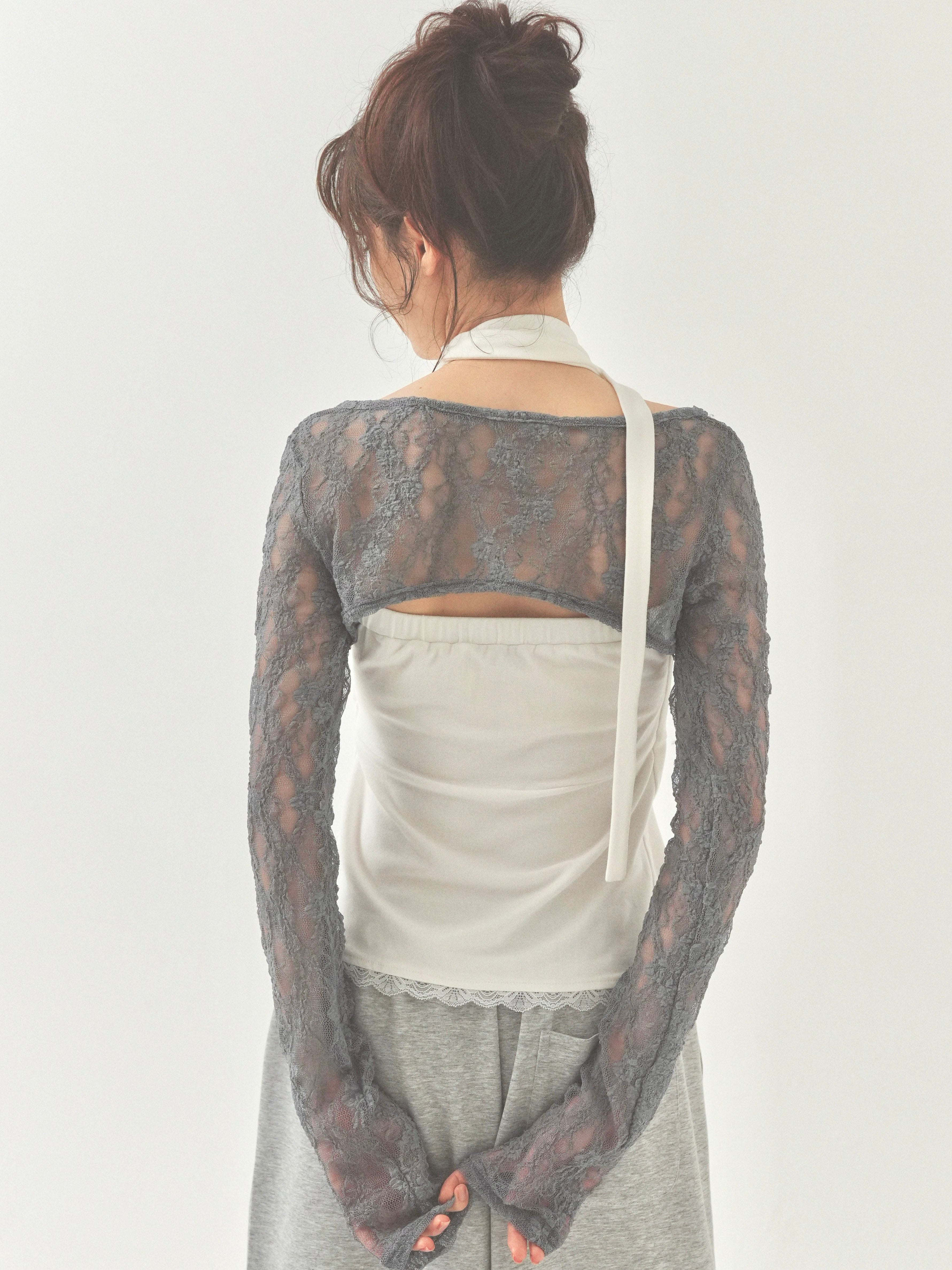 short lacy cardigan