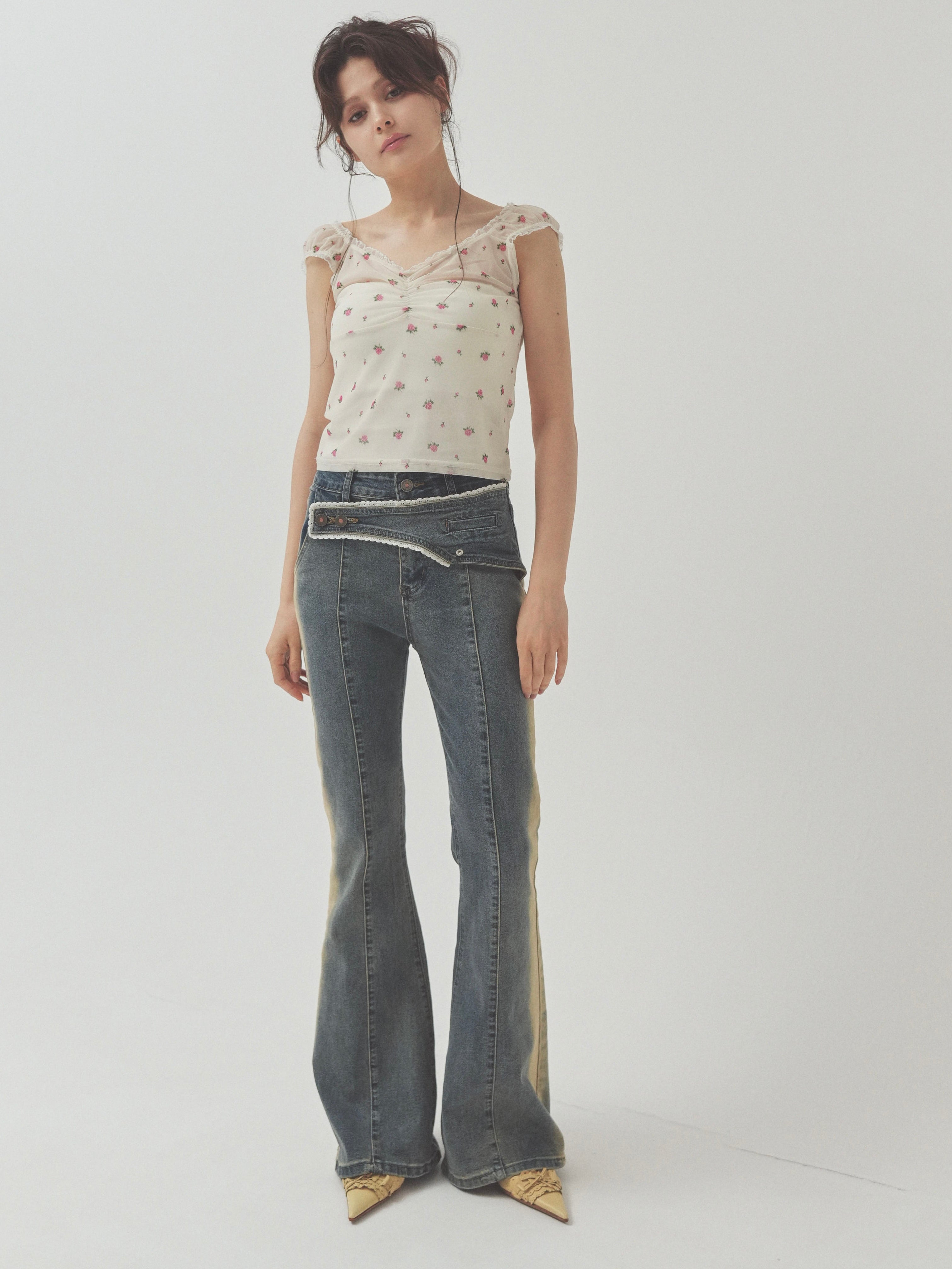 sheer rose tops