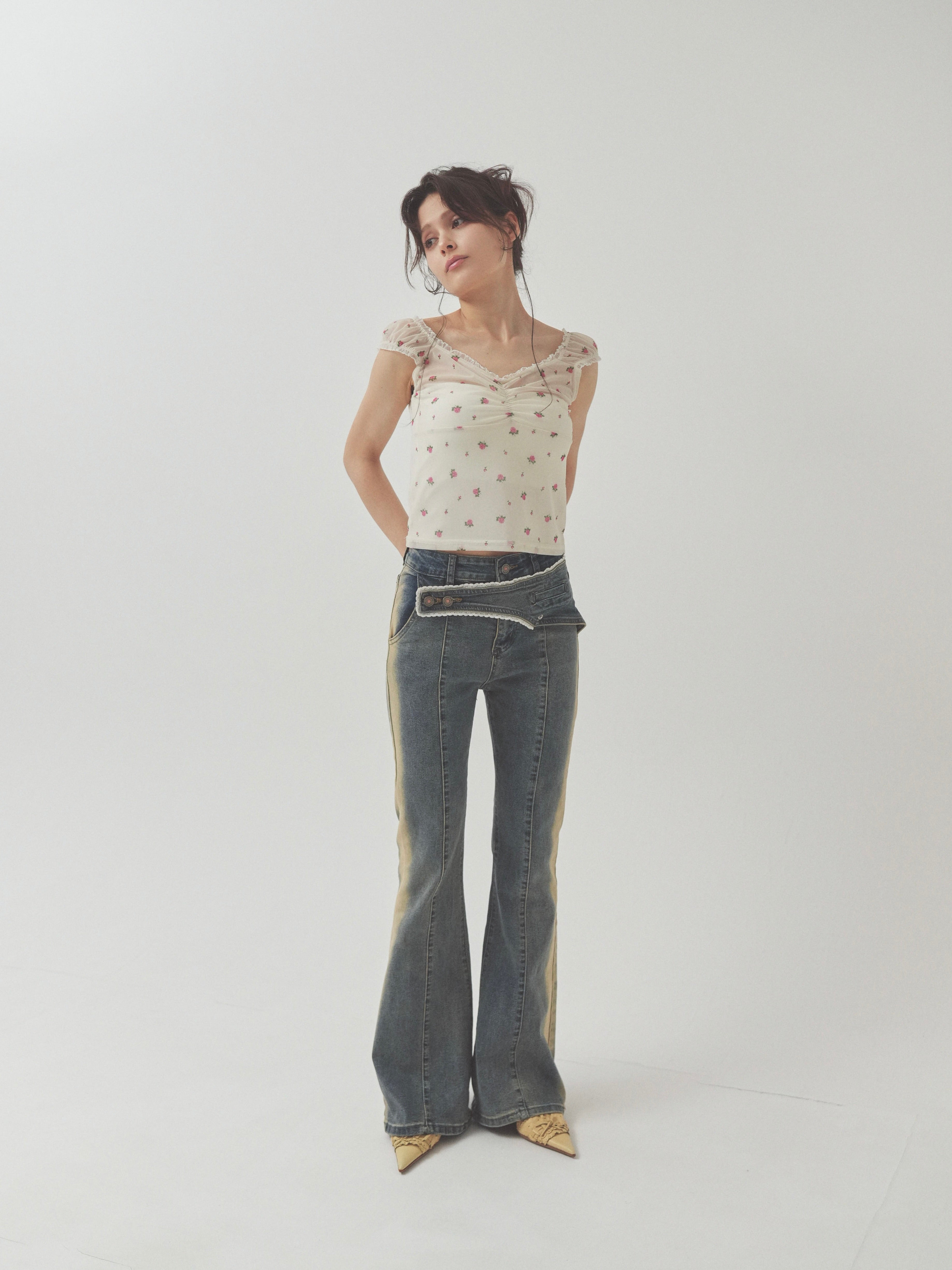 sheer rose tops