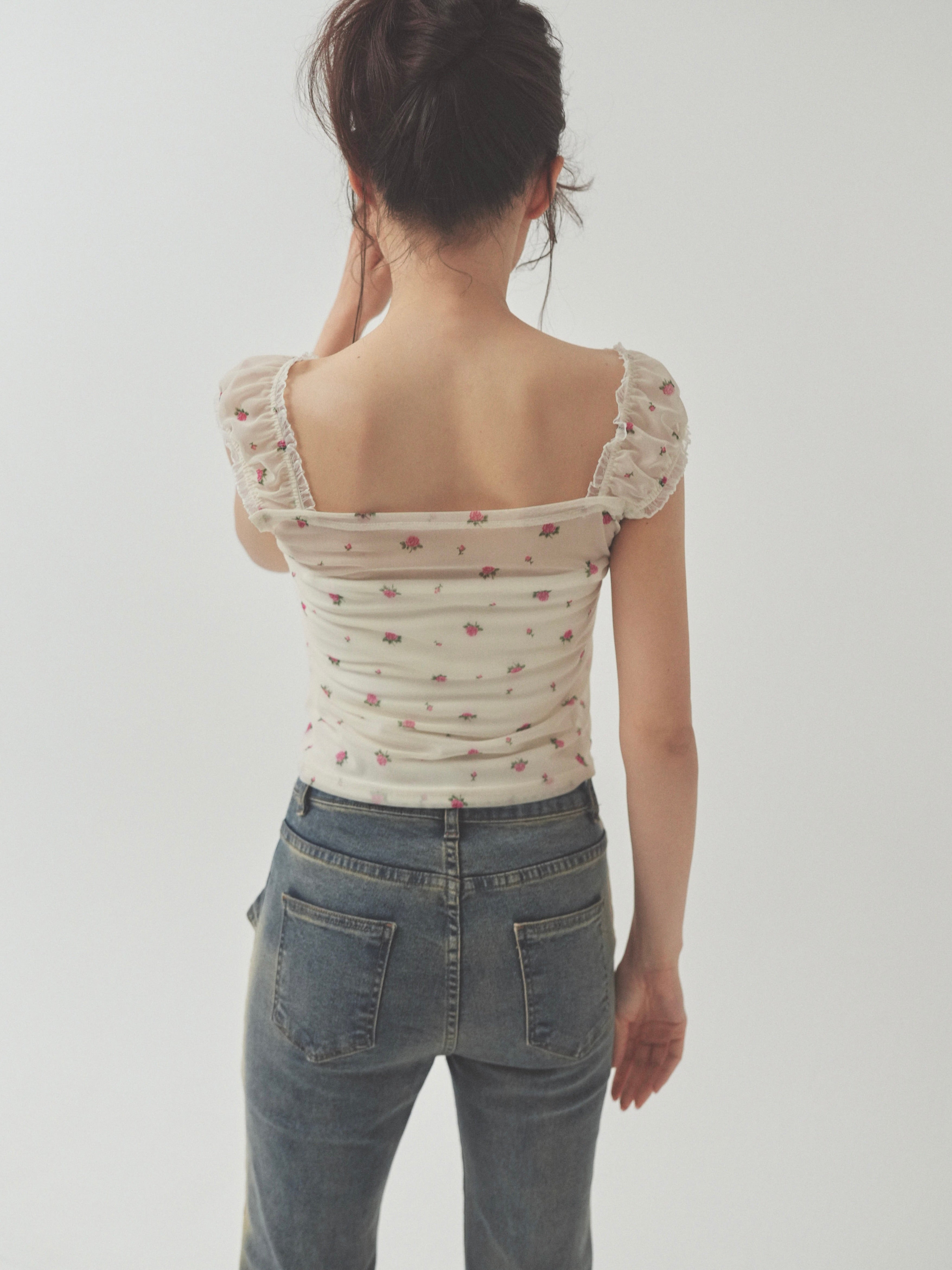 sheer rose tops