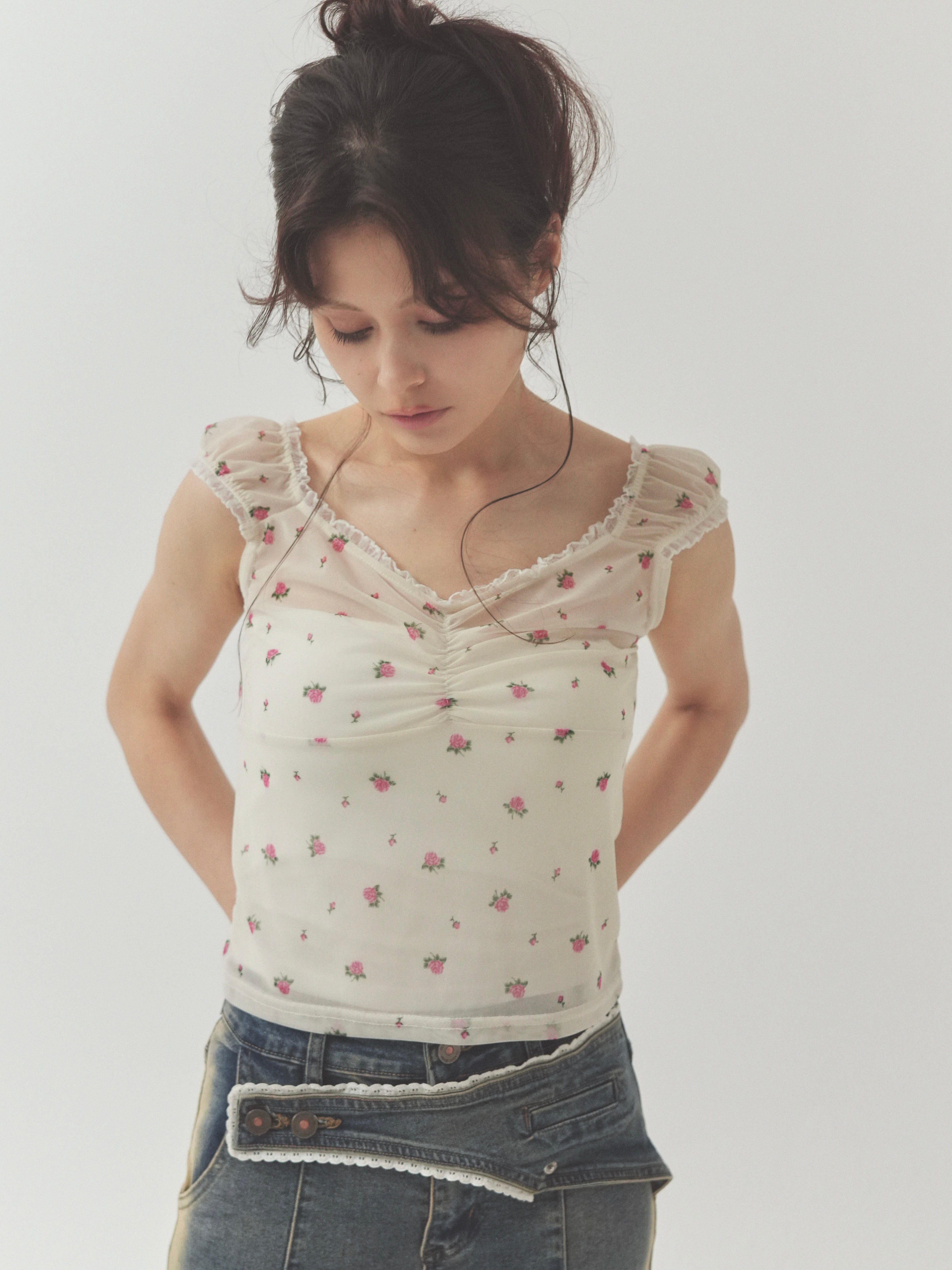 sheer rose tops