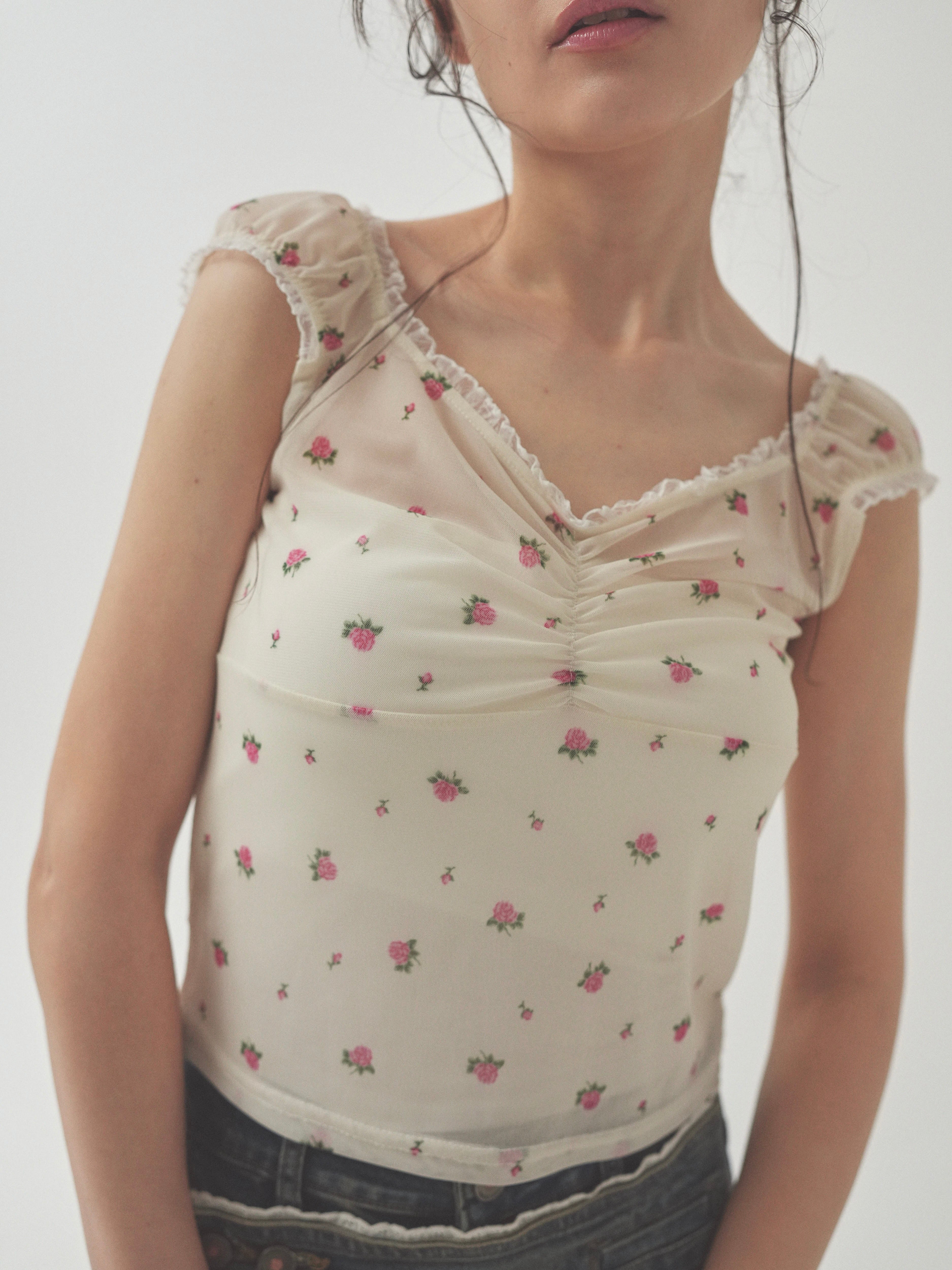 sheer rose tops