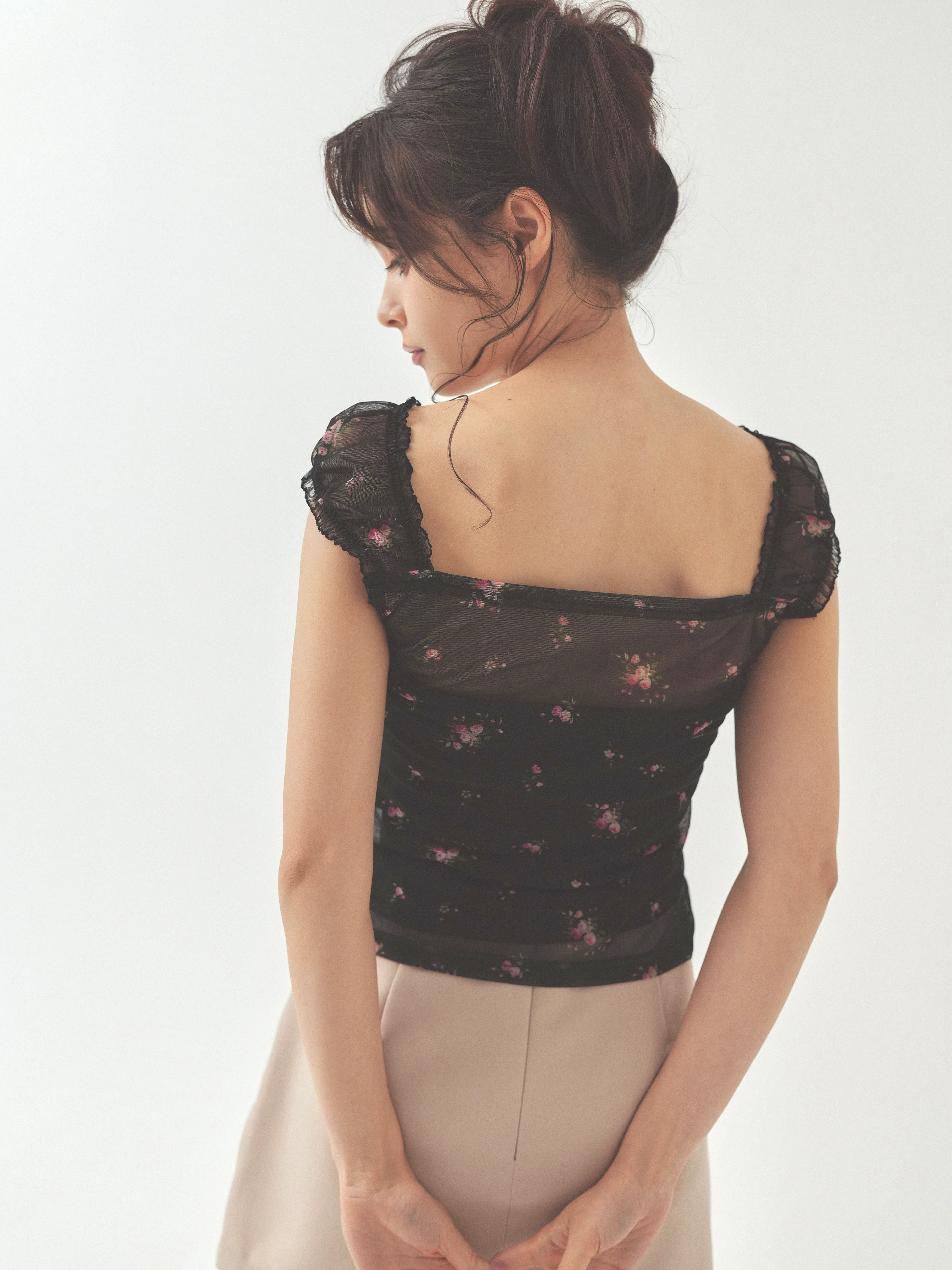 sheer rose tops