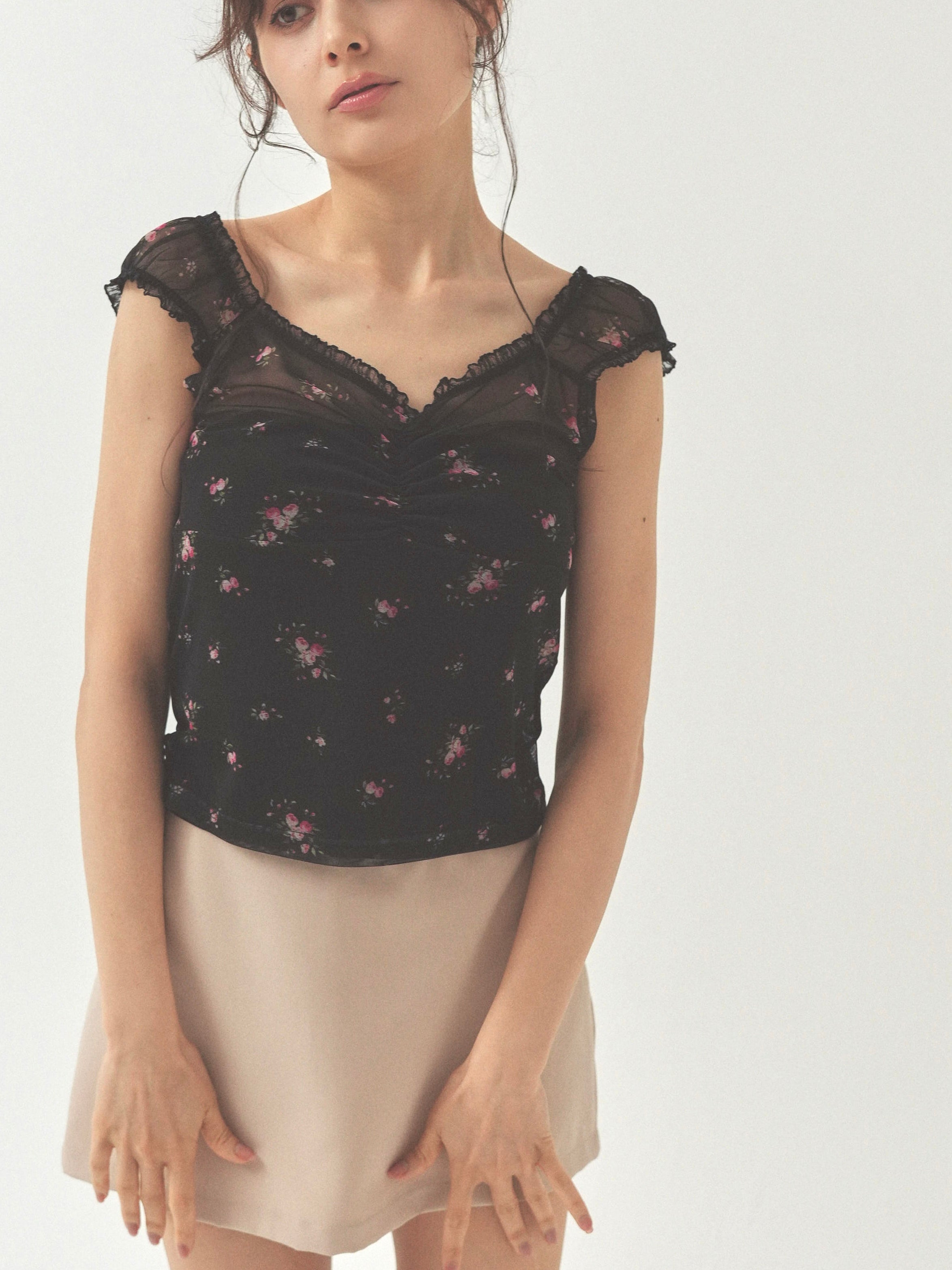 sheer rose tops