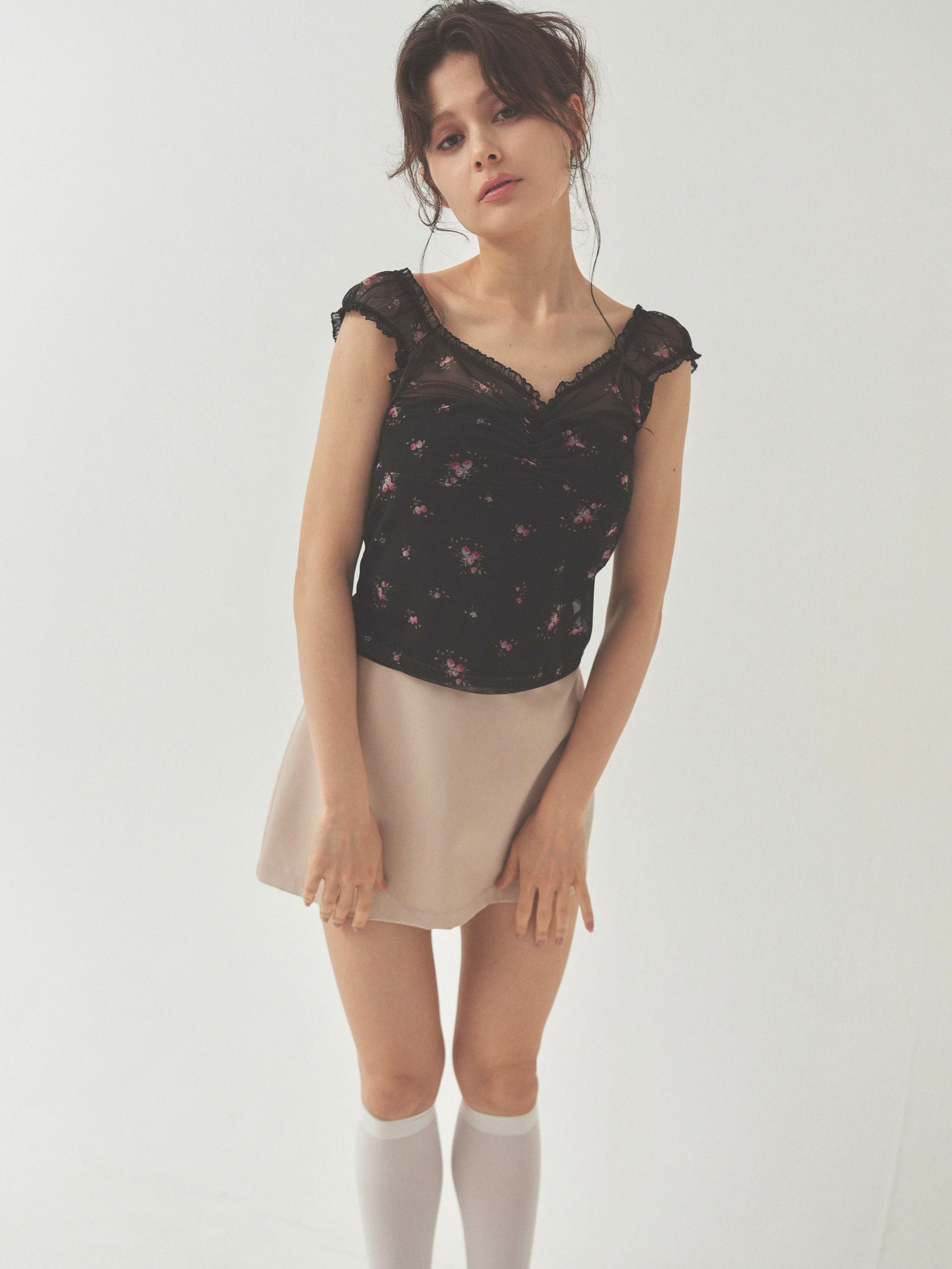 sheer rose tops