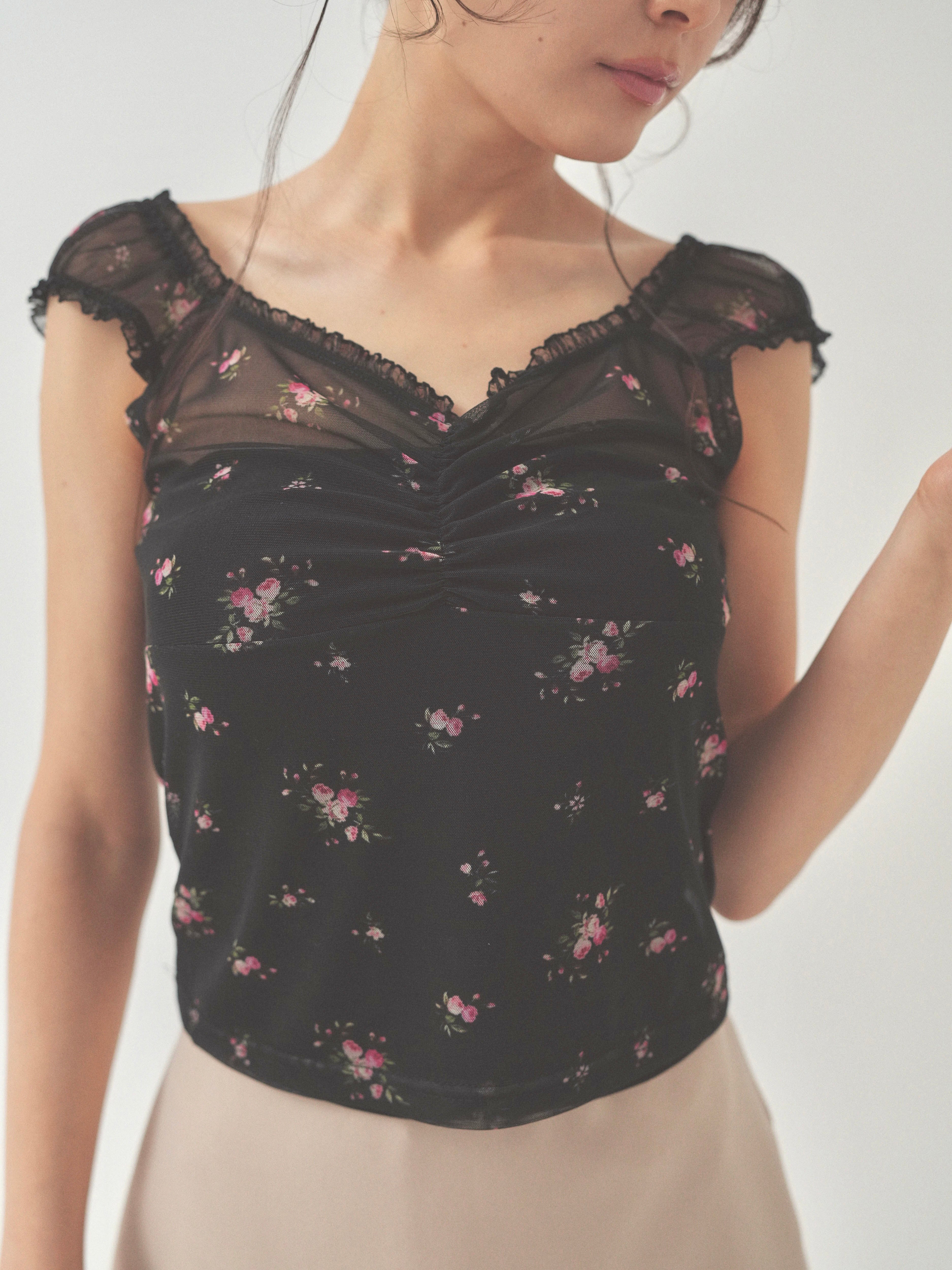 sheer rose tops