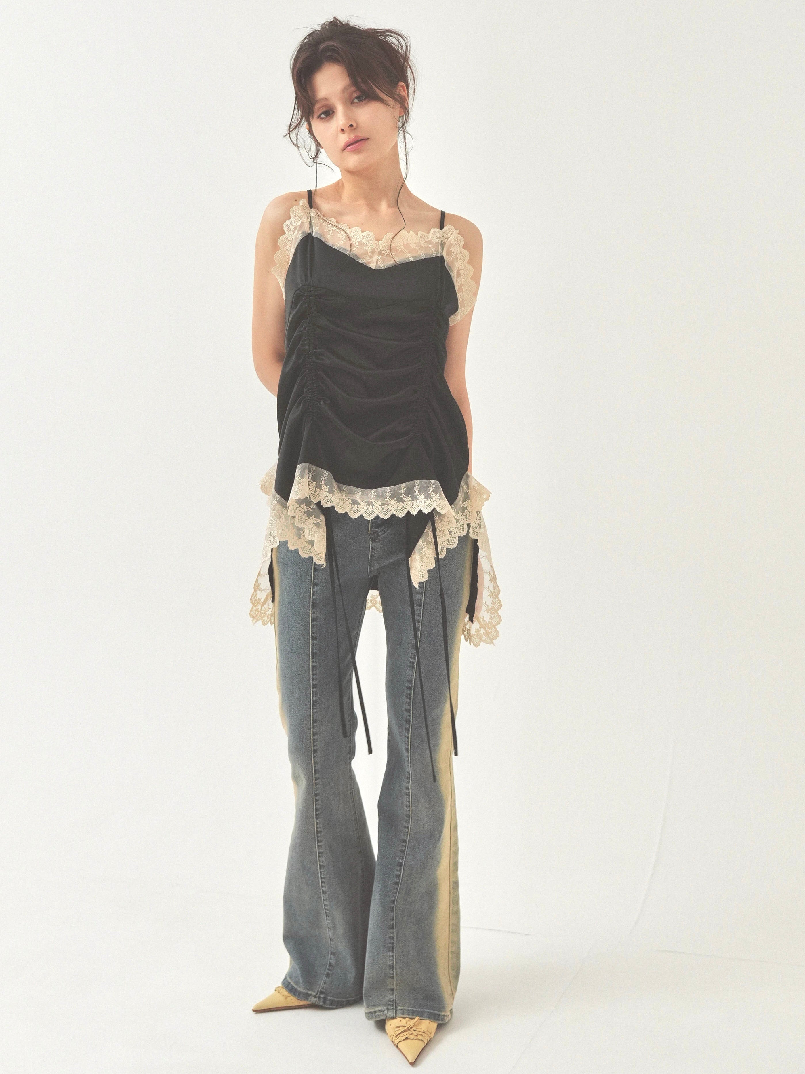 satin gather mini op