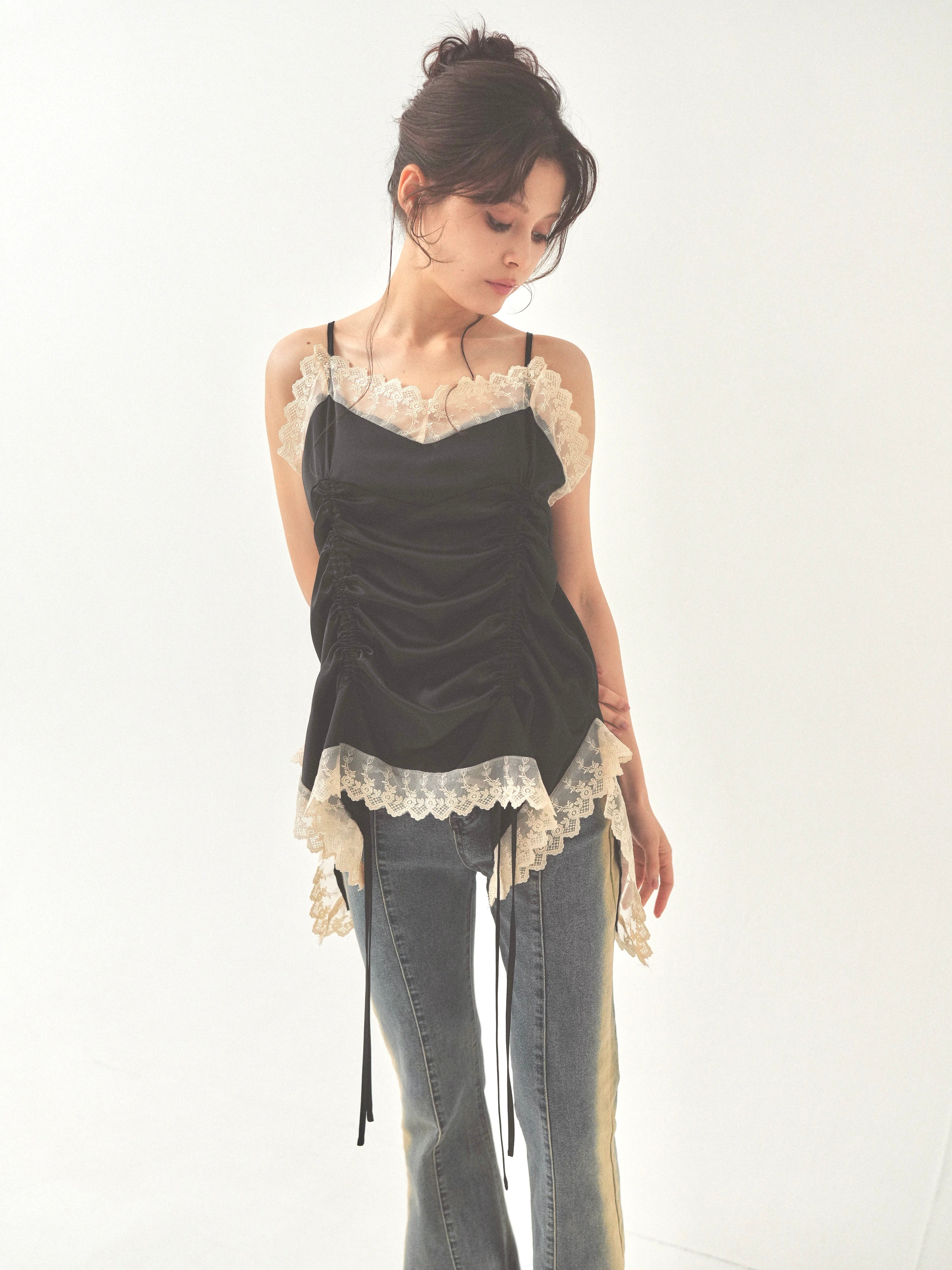 satin gather mini op