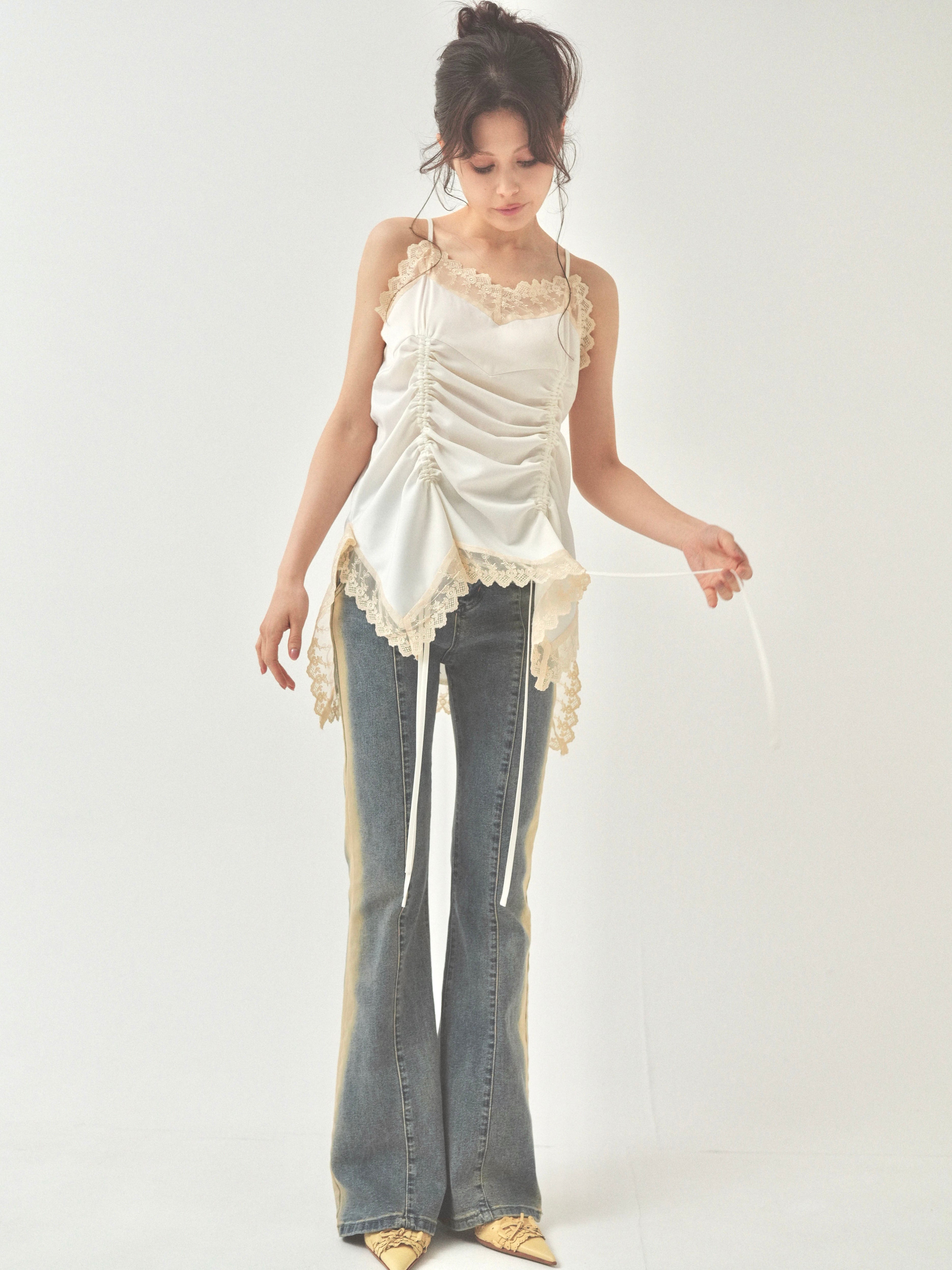 satin gather mini op