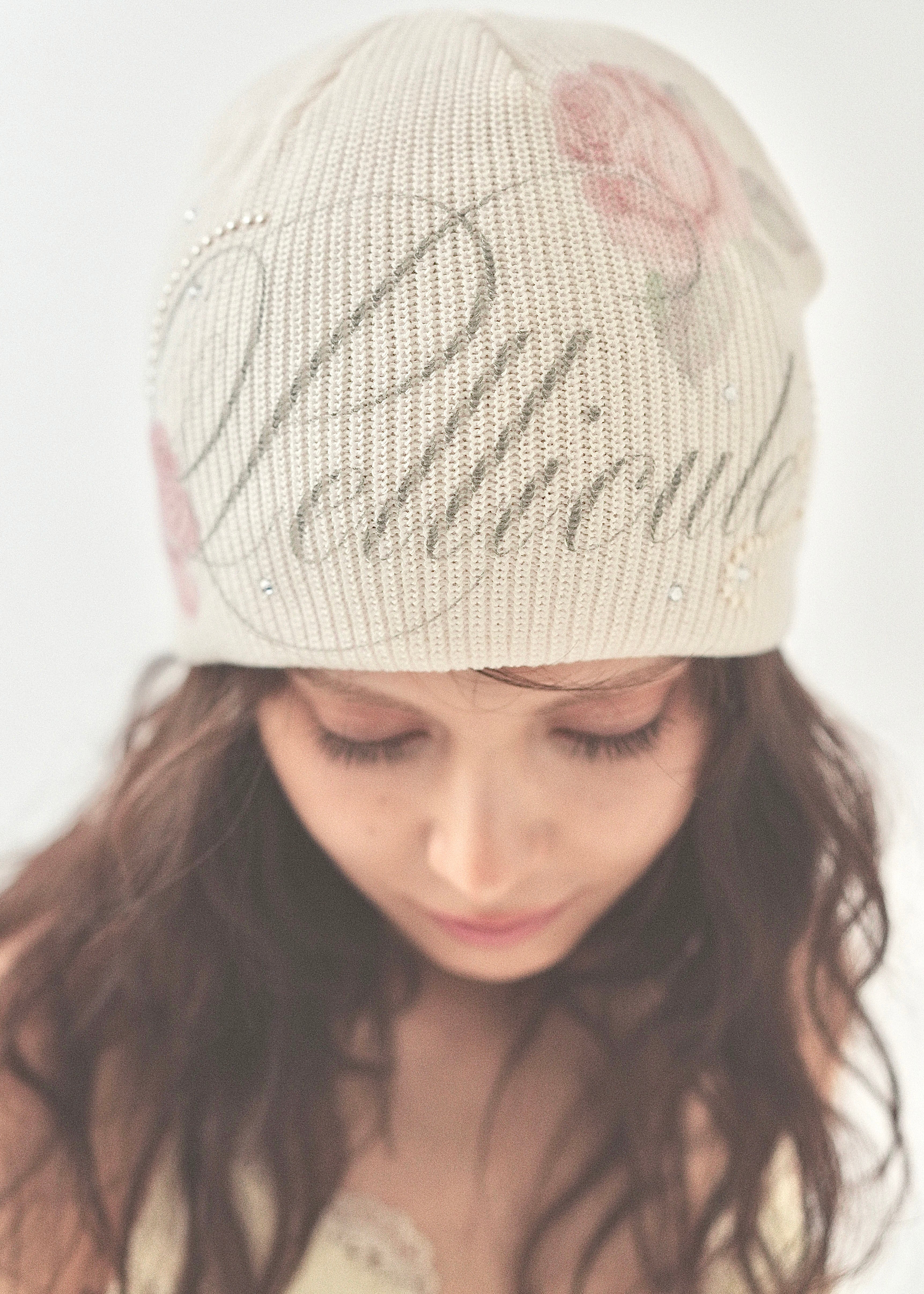 rose lettering beanie