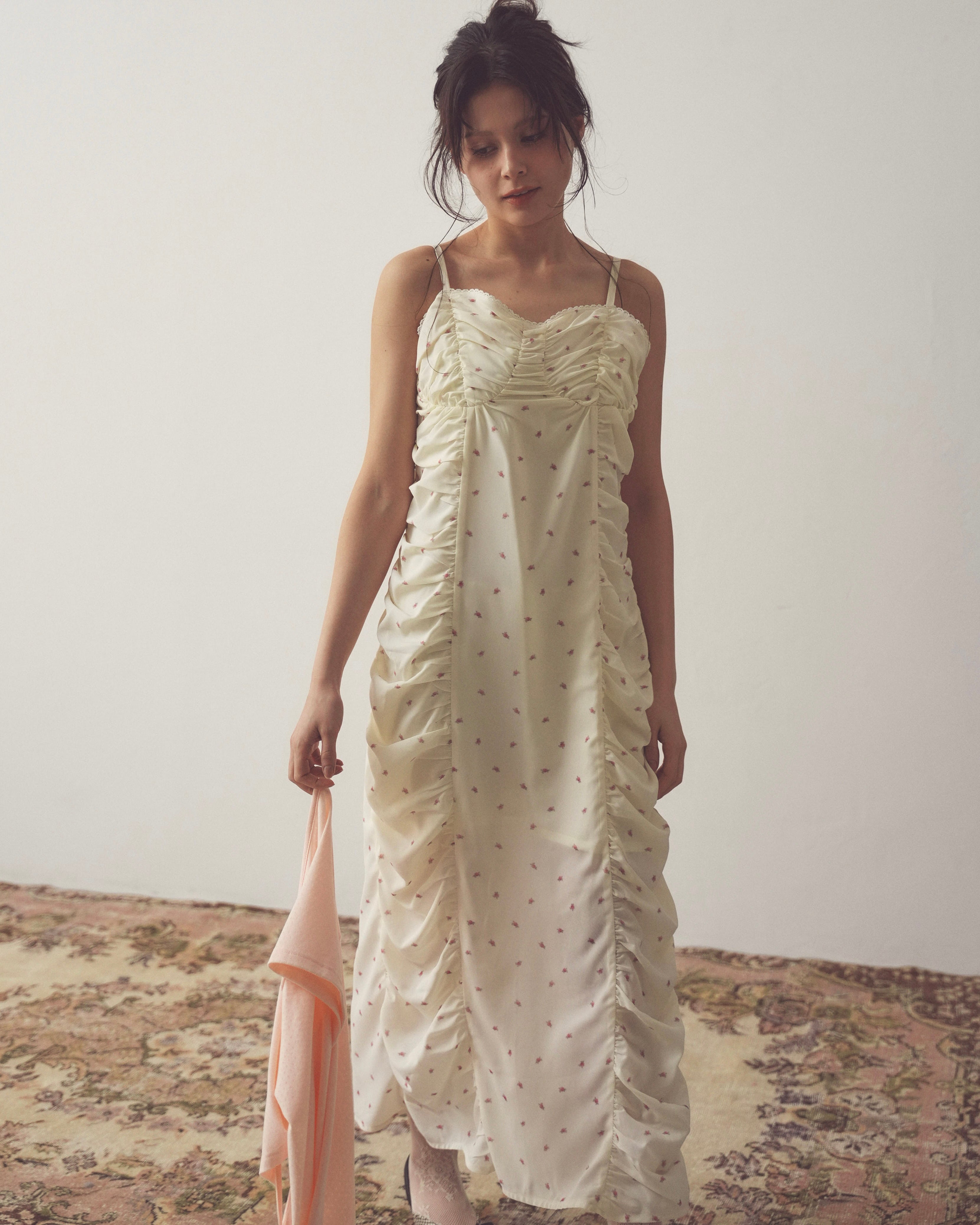 flower chiffon long onepiece