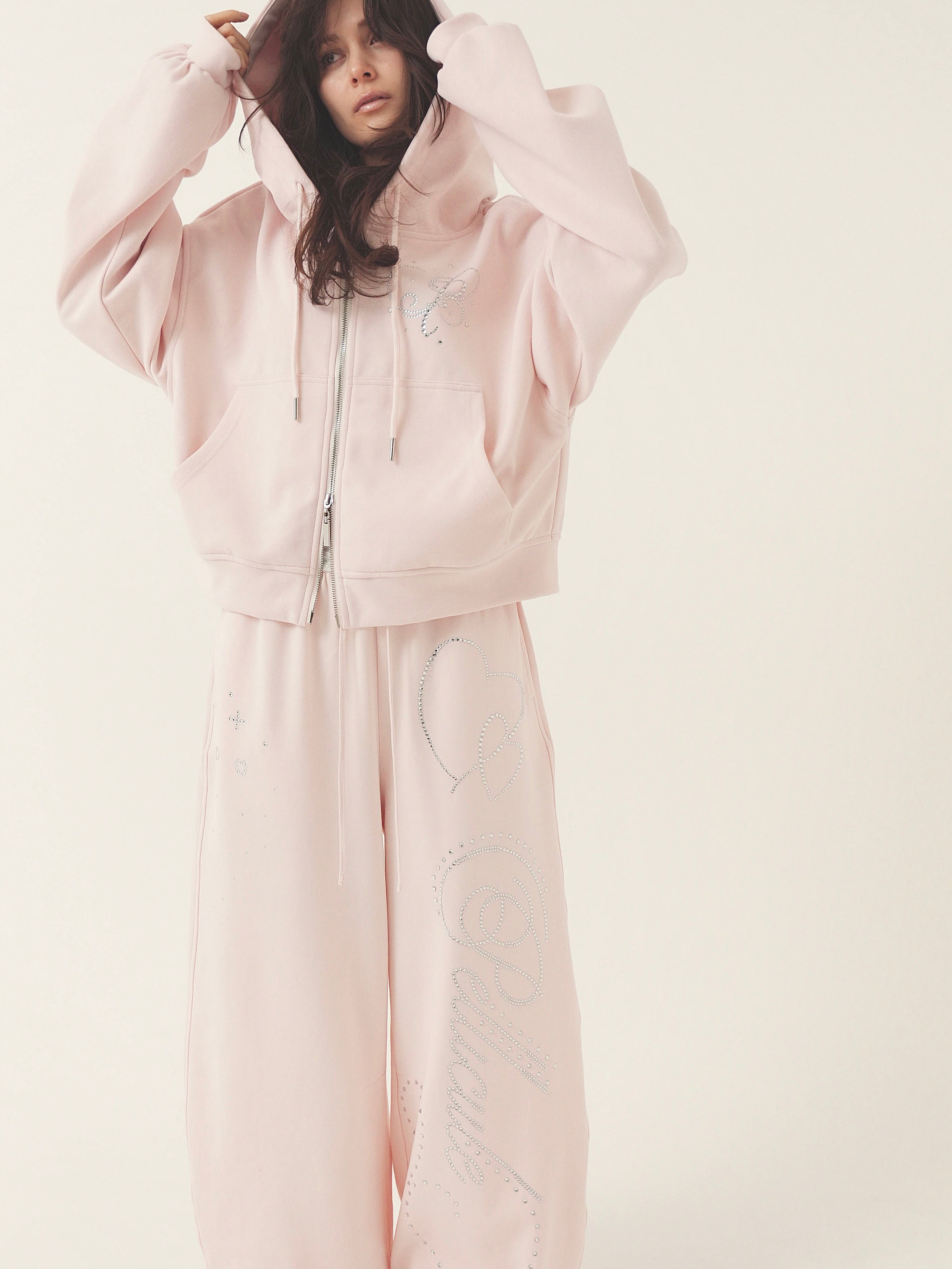 stone-deco sweat pants