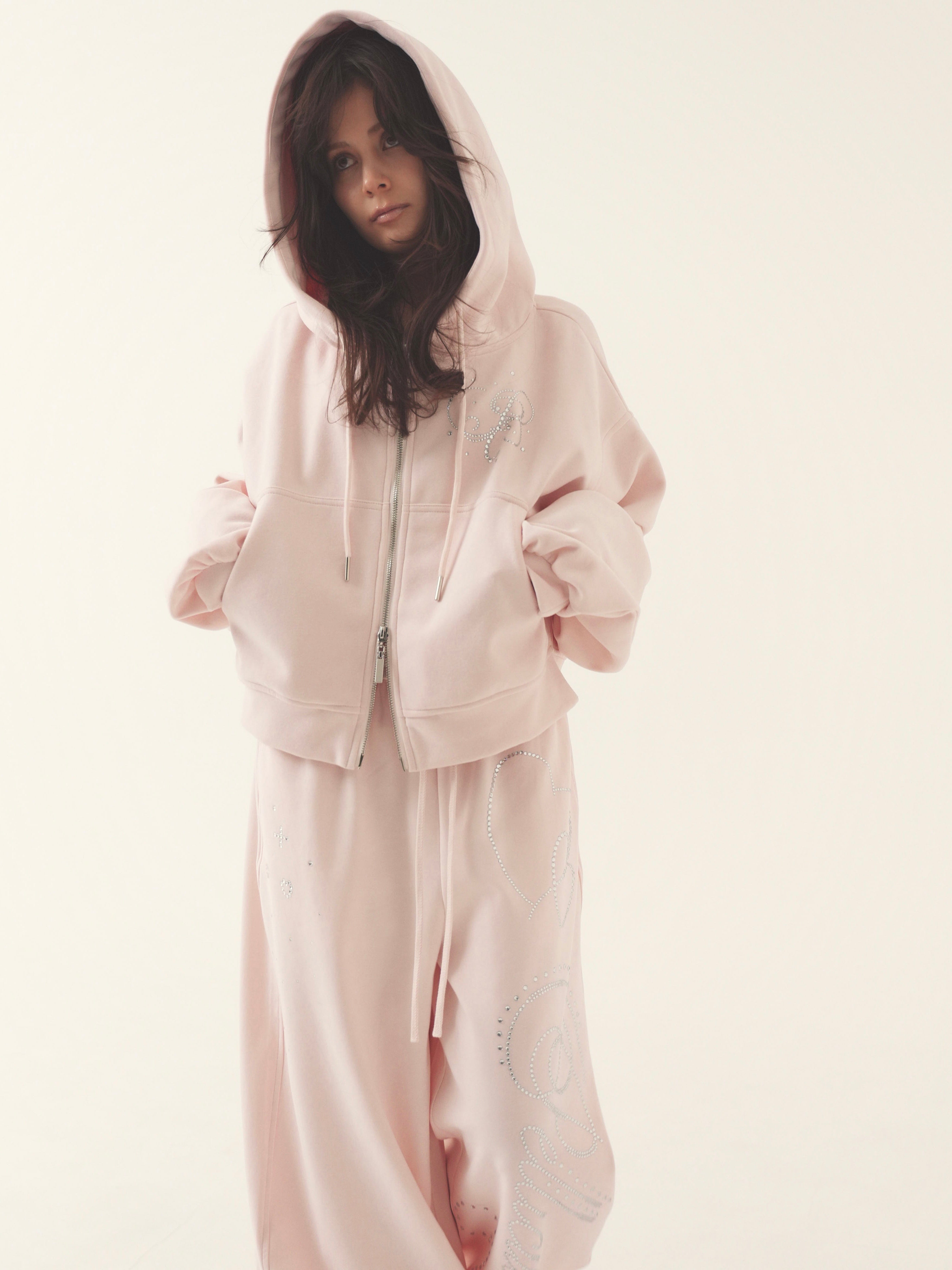 stone-deco sweat pants